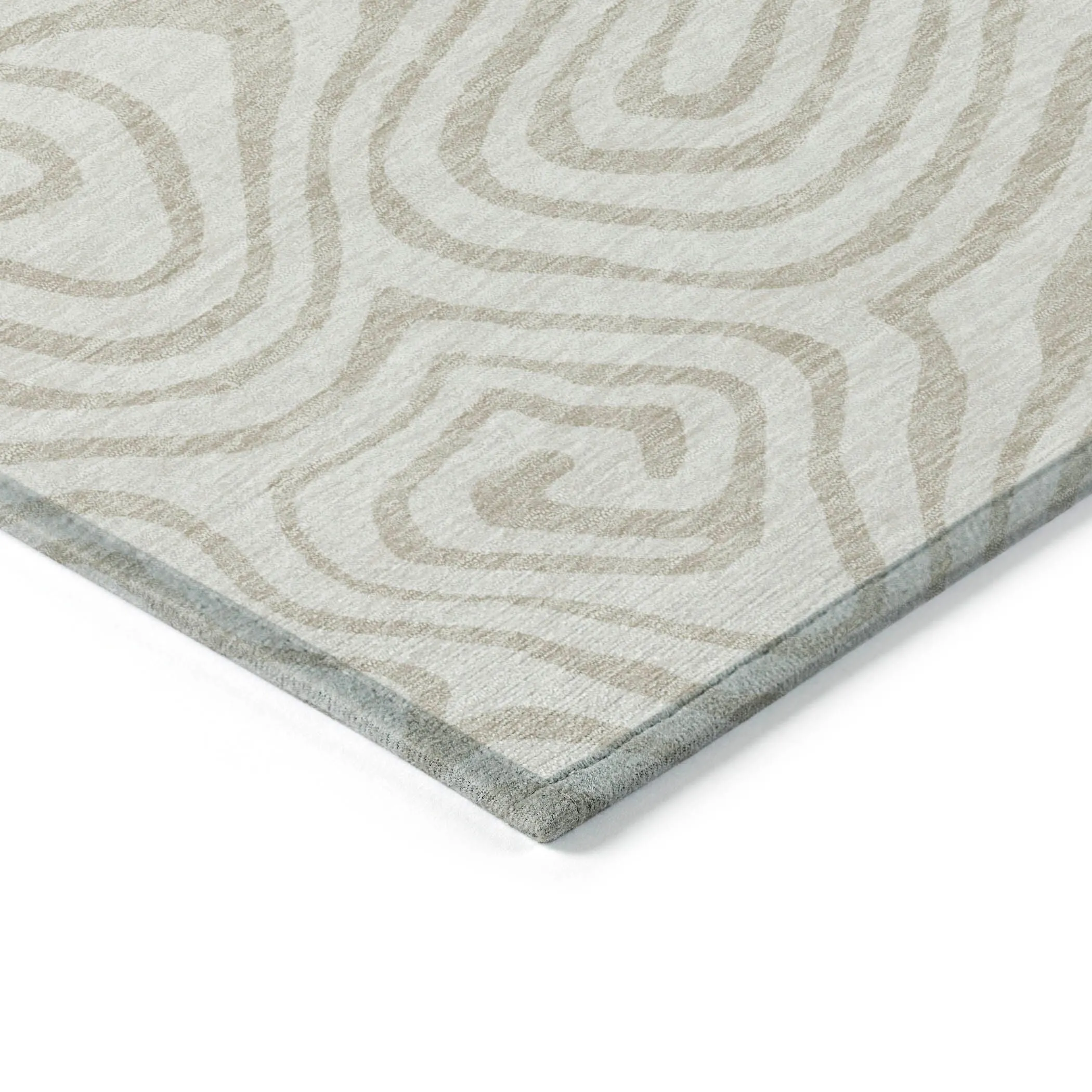 Machine Washable Indoor/ Outdoor Abstract Modern Chantille Rug