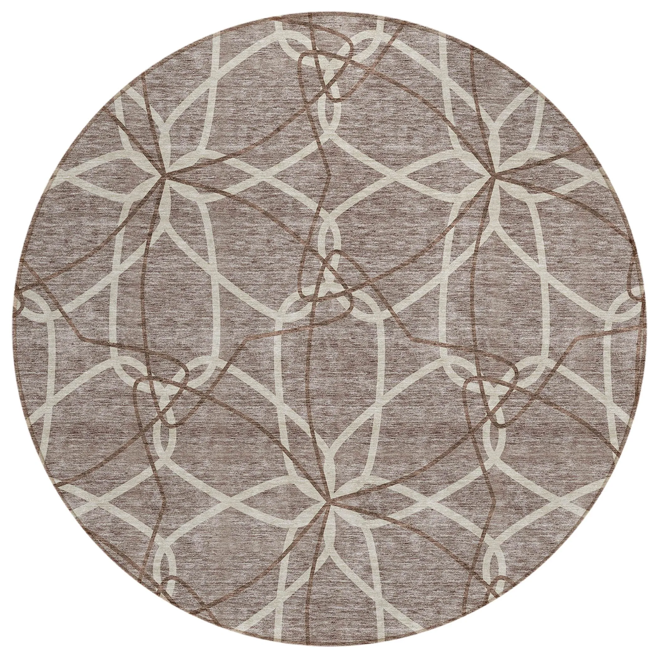 Machine Washable Indoor/ Outdoor Abstract Prism Chantille Rug