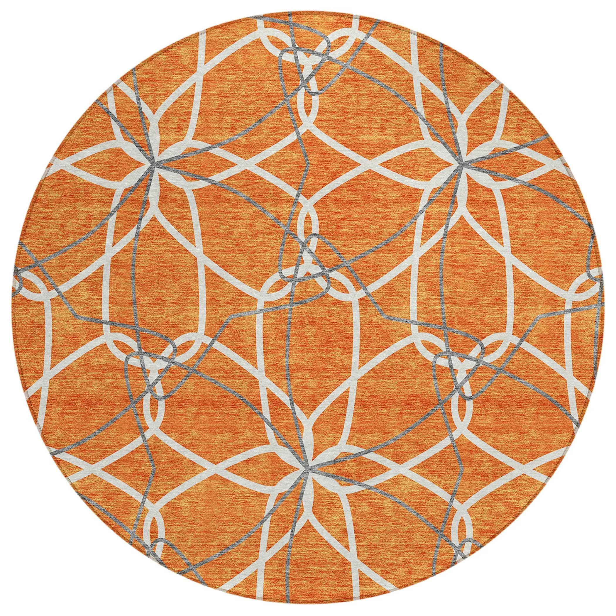Machine Washable Indoor/ Outdoor Abstract Prism Chantille Rug