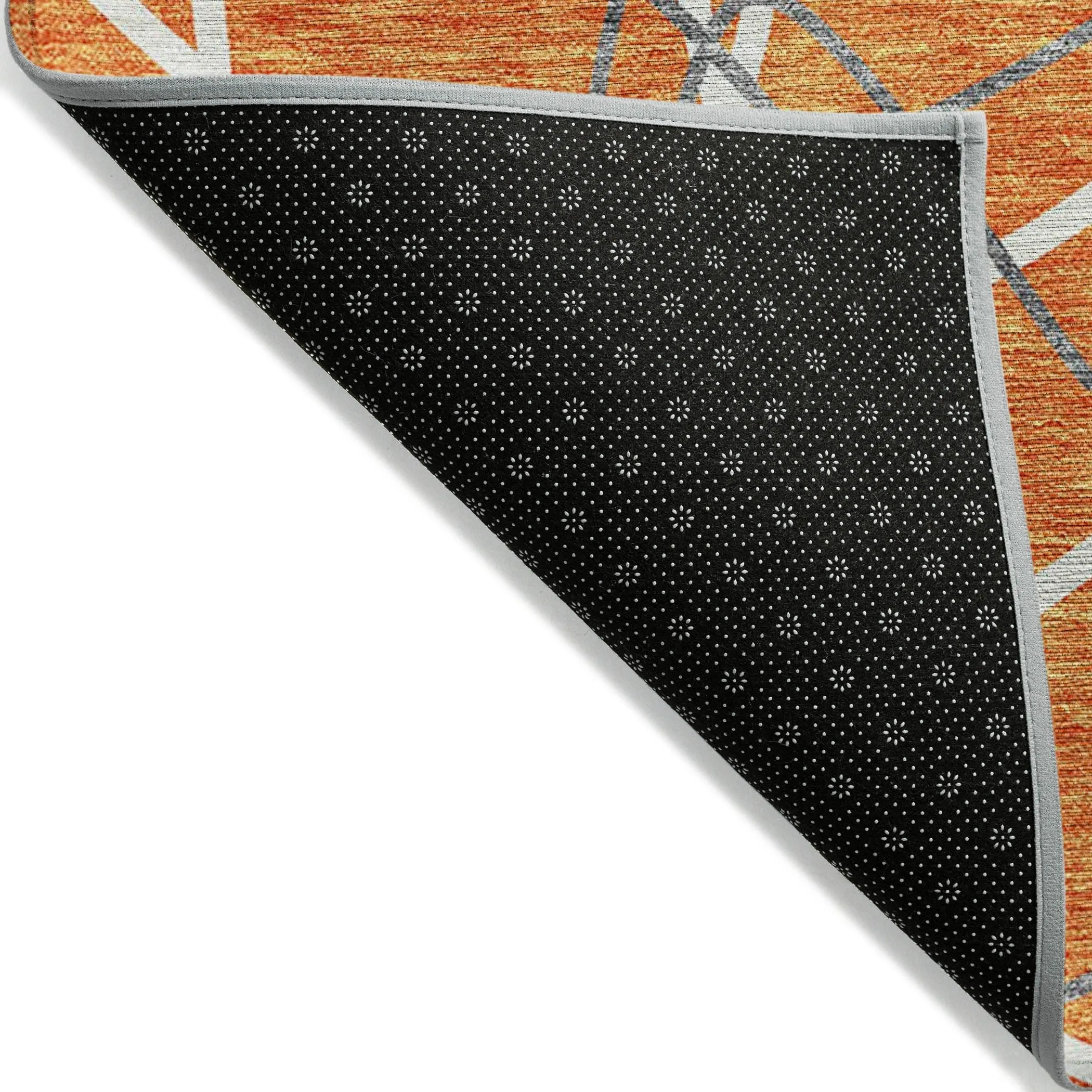 Machine Washable Indoor/ Outdoor Abstract Prism Chantille Rug
