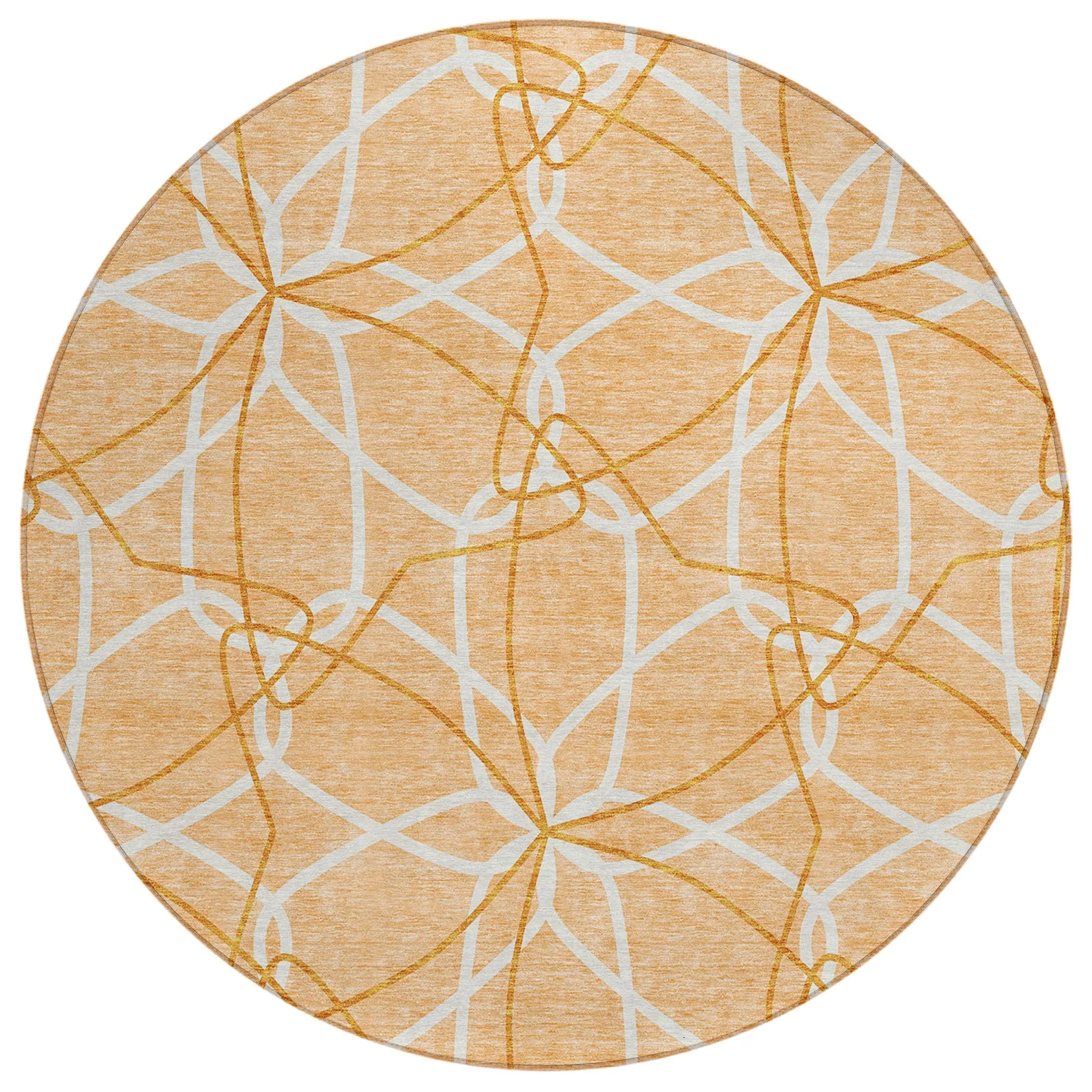 Machine Washable Indoor/ Outdoor Abstract Prism Chantille Rug