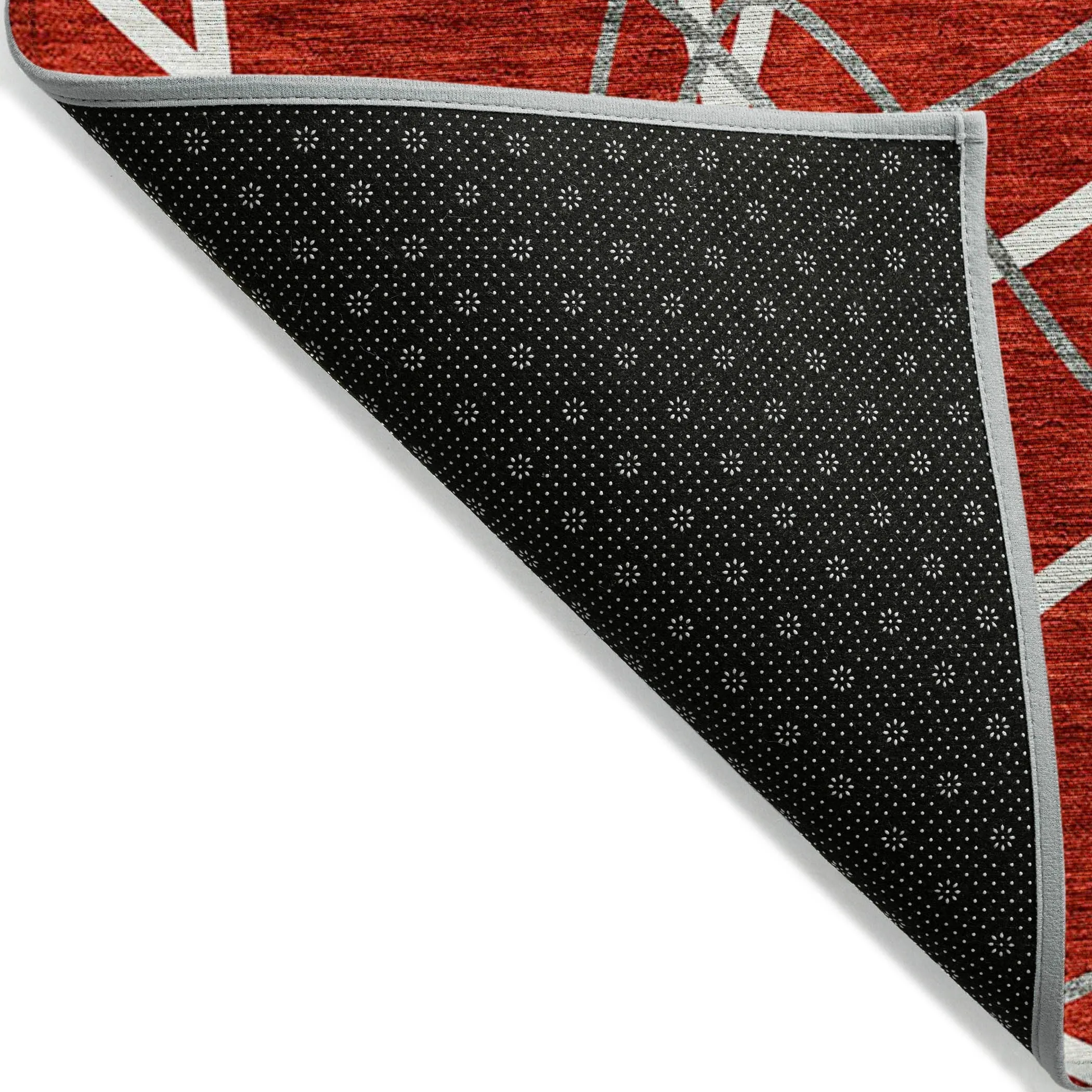 Machine Washable Indoor/ Outdoor Abstract Prism Chantille Rug