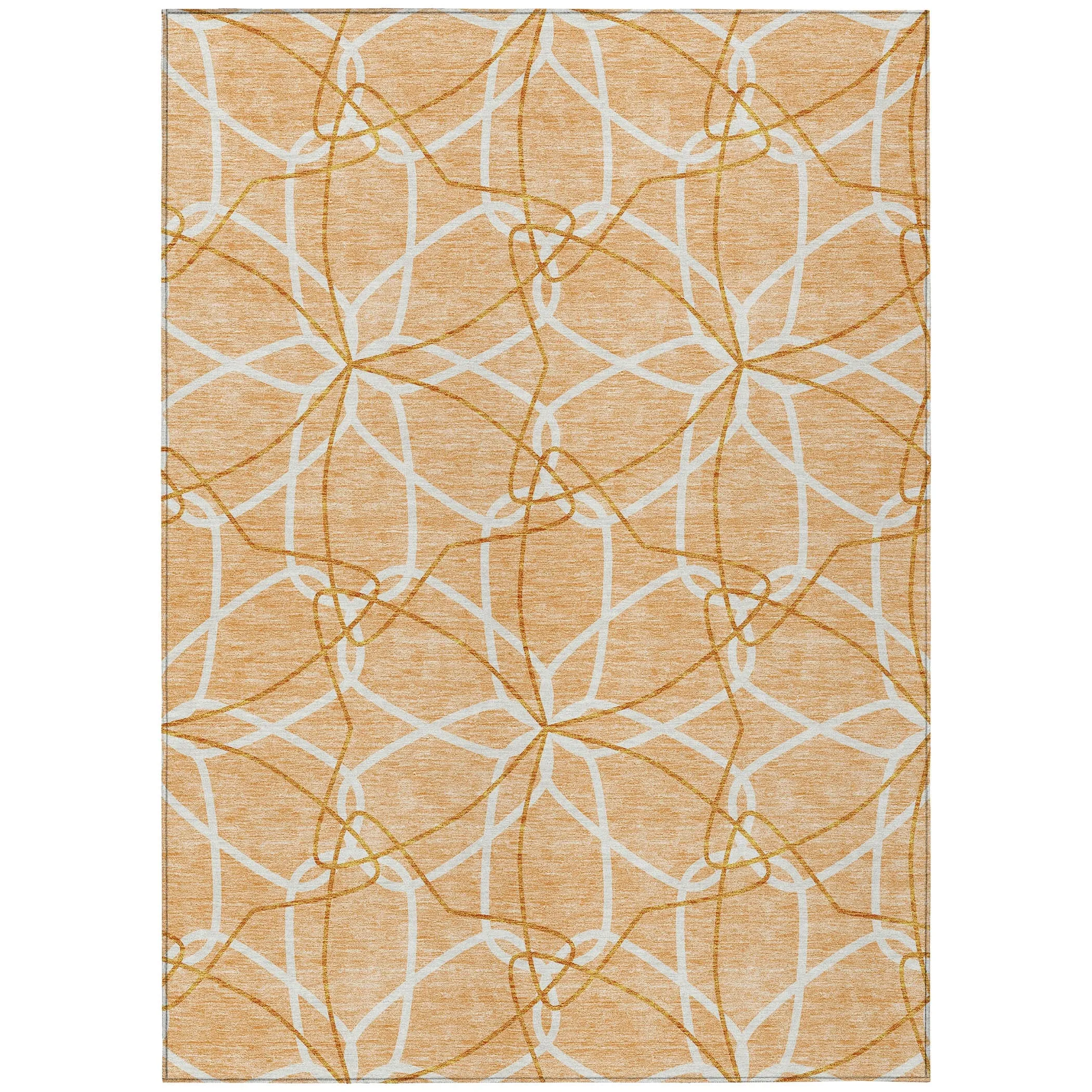 Machine Washable Indoor/ Outdoor Abstract Prism Chantille Rug