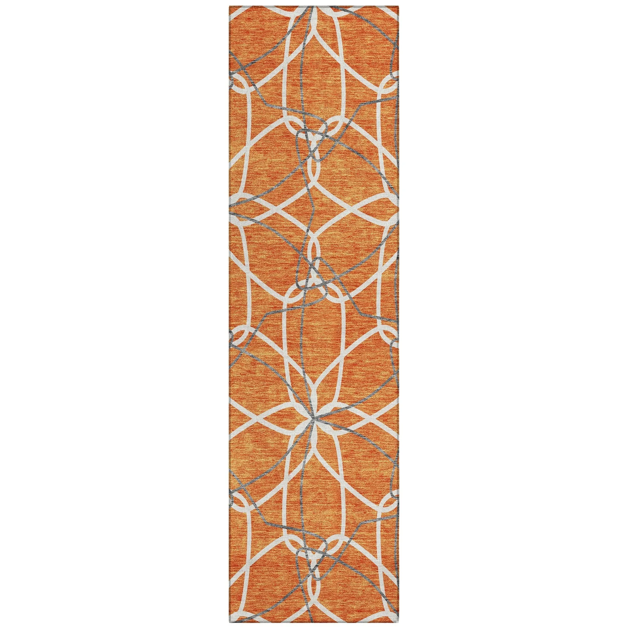 Machine Washable Indoor/ Outdoor Abstract Prism Chantille Rug