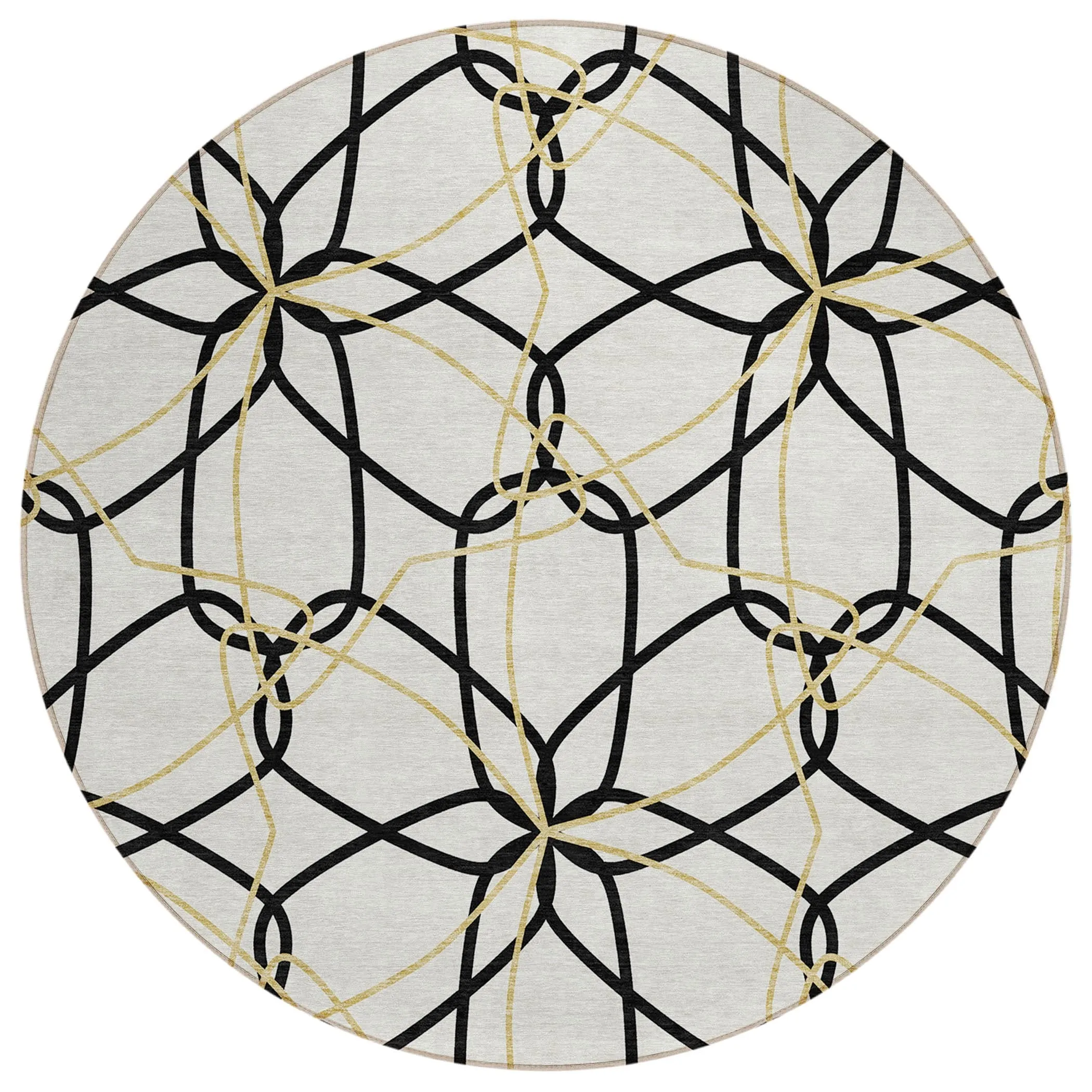 Machine Washable Indoor/ Outdoor Abstract Prism Chantille Rug