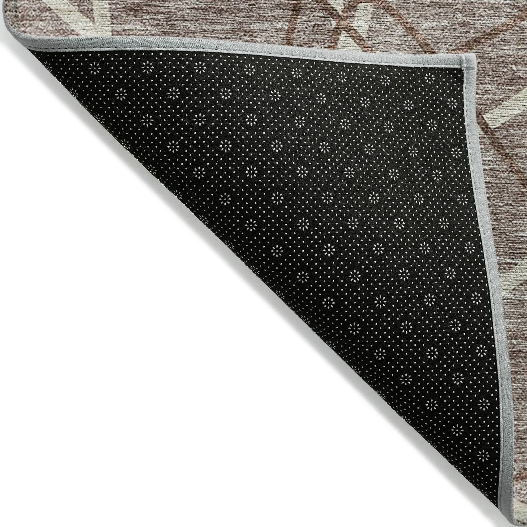 Machine Washable Indoor/ Outdoor Abstract Prism Chantille Rug