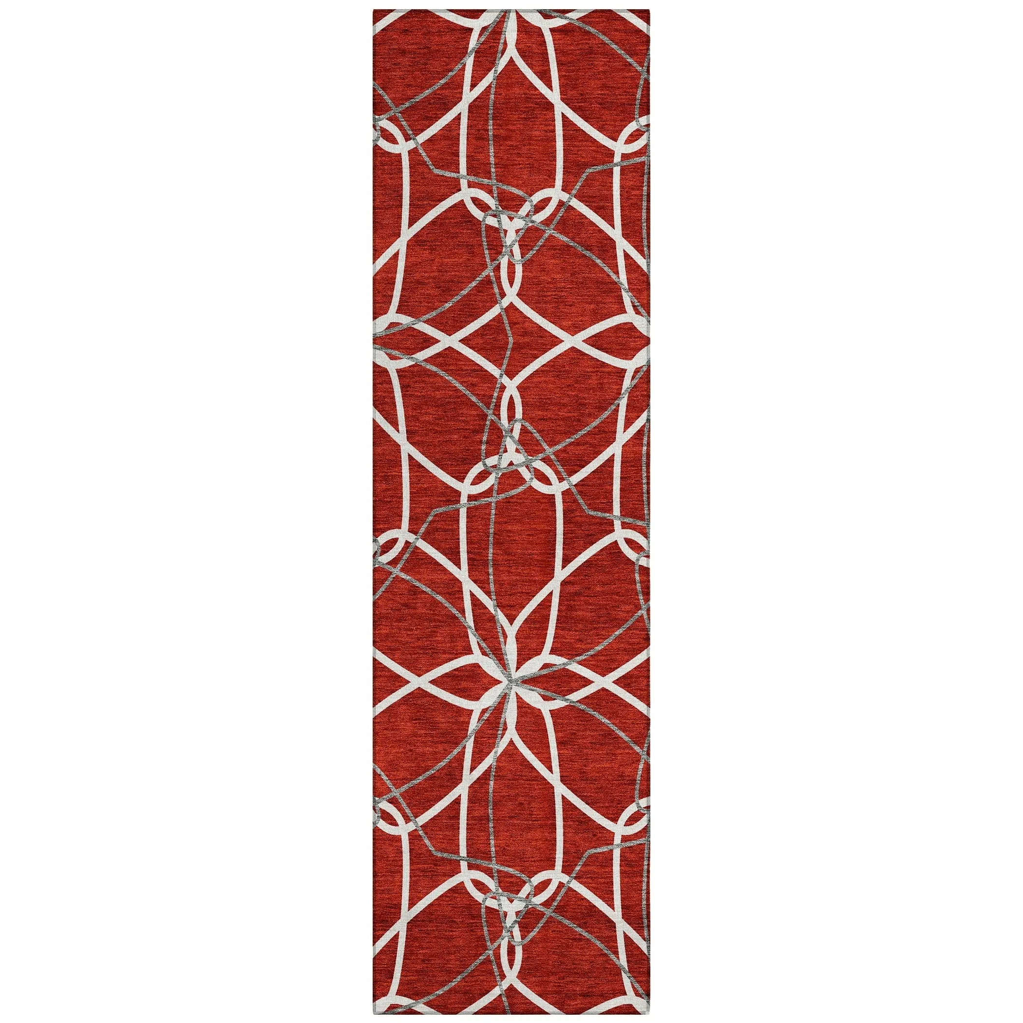 Machine Washable Indoor/ Outdoor Abstract Prism Chantille Rug