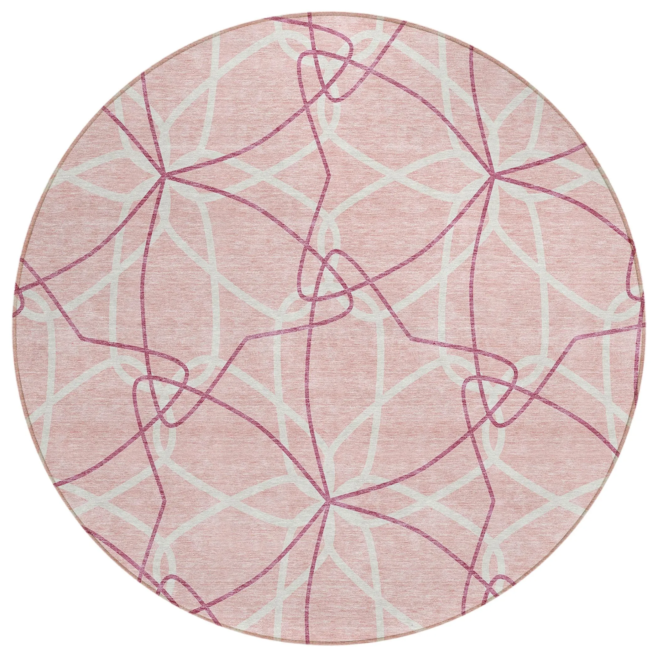 Machine Washable Indoor/ Outdoor Abstract Prism Chantille Rug