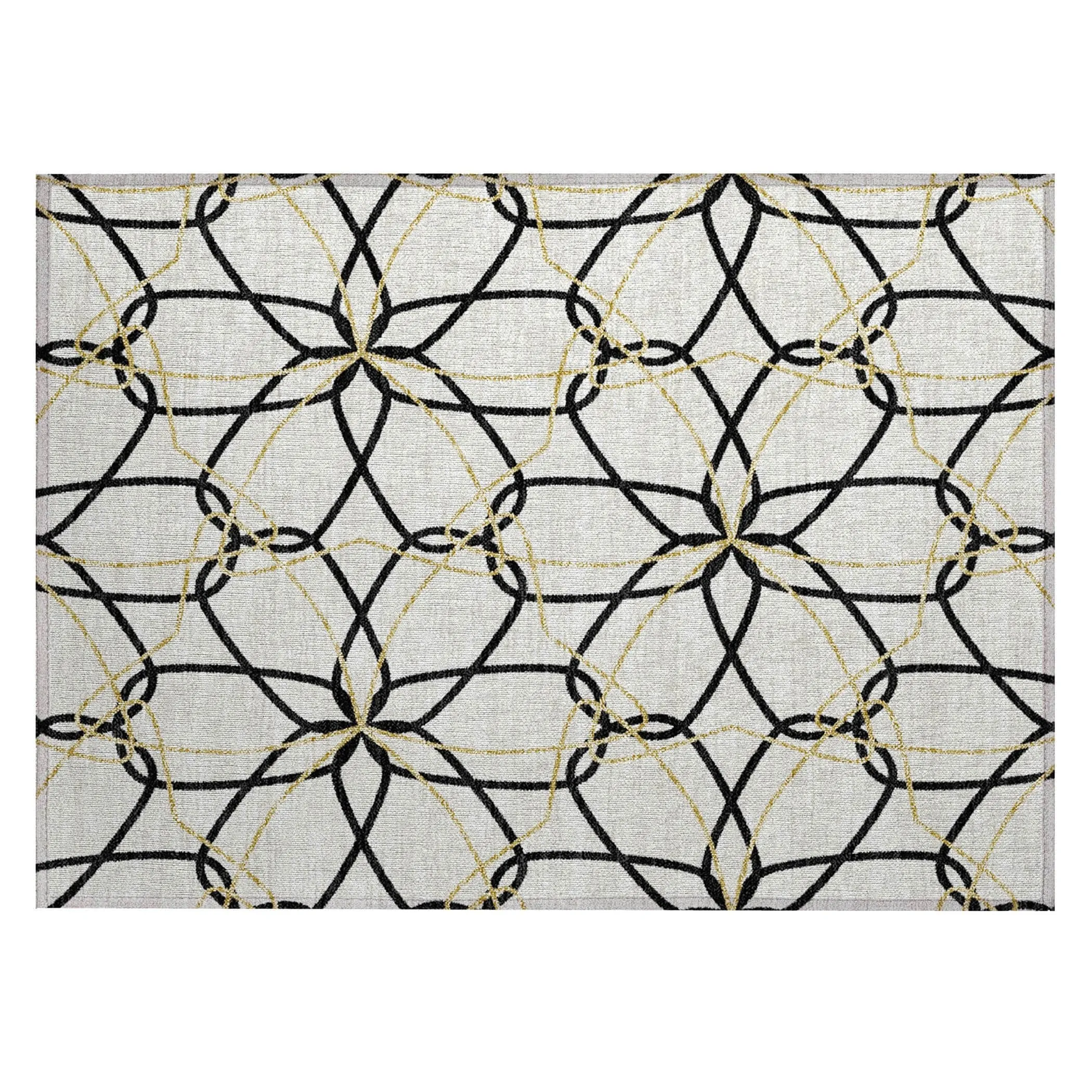 Machine Washable Indoor/ Outdoor Abstract Prism Chantille Rug