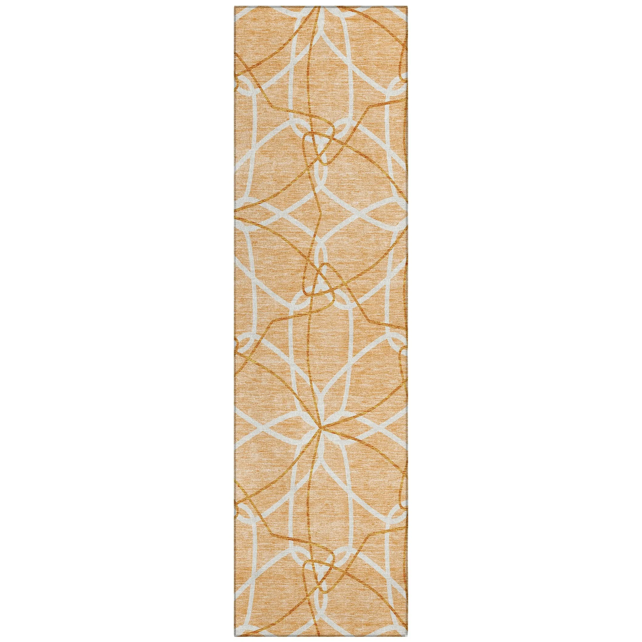 Machine Washable Indoor/ Outdoor Abstract Prism Chantille Rug