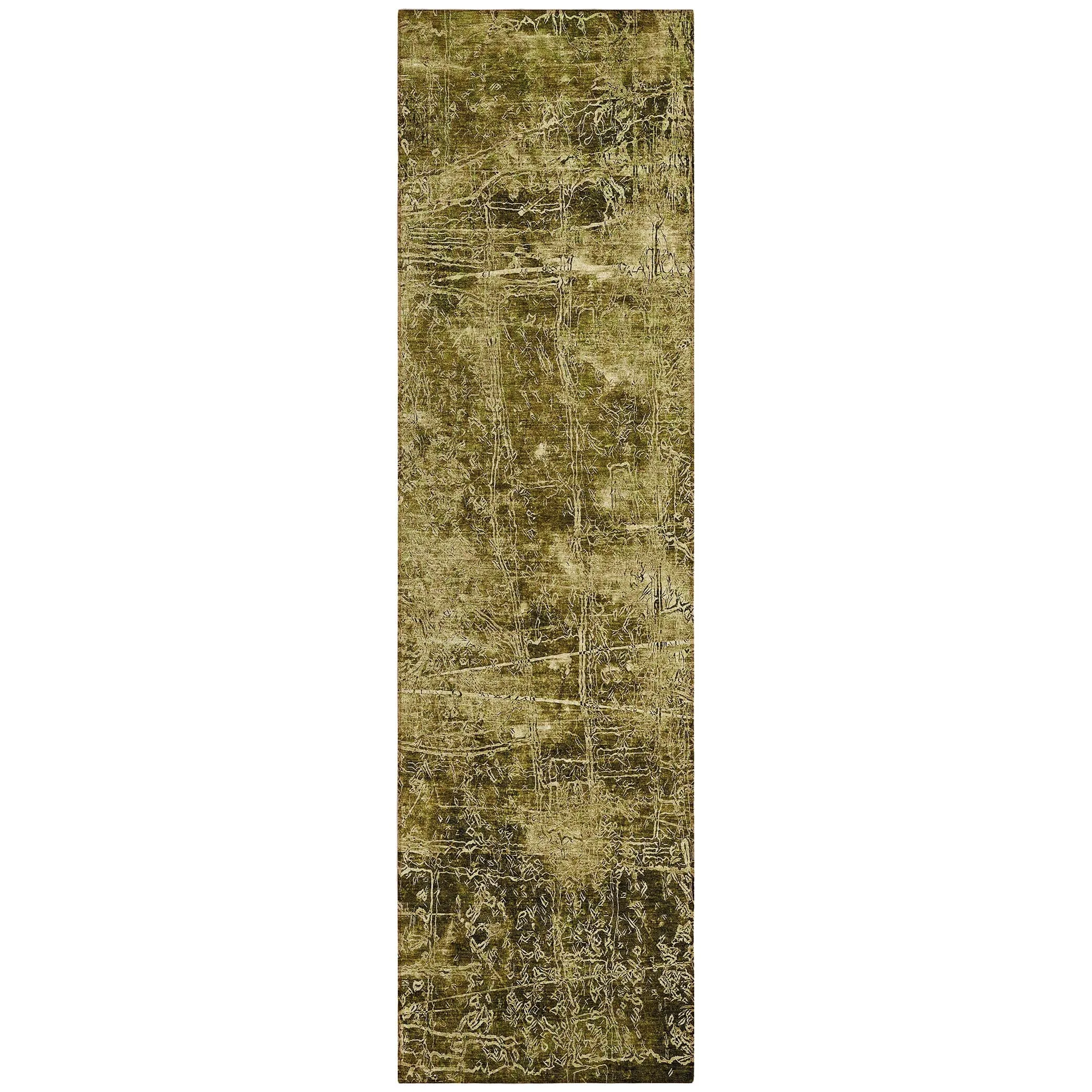 Machine Washable Indoor/ Outdoor Abstract Solid Chantille Rug