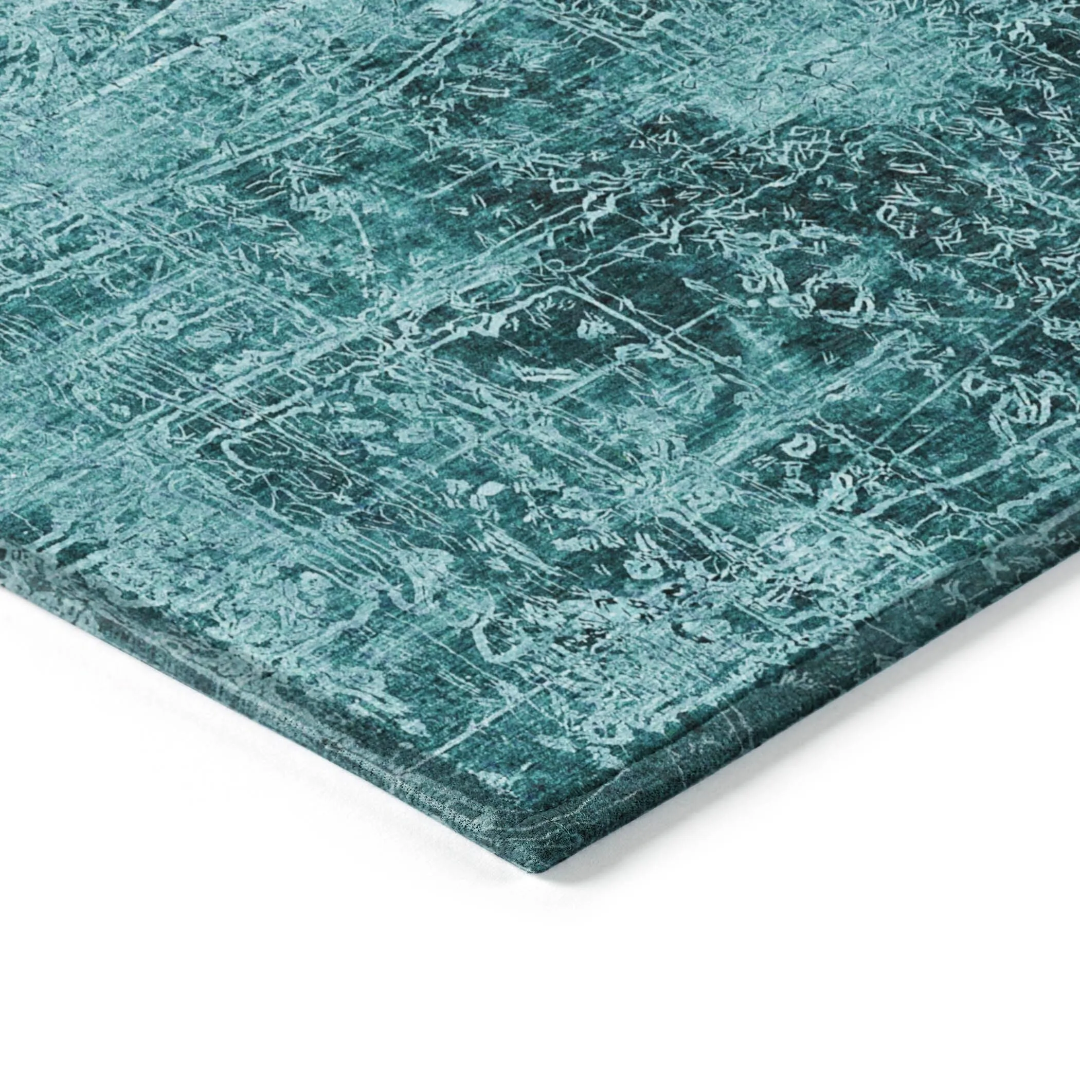 Machine Washable Indoor/ Outdoor Abstract Solid Chantille Rug