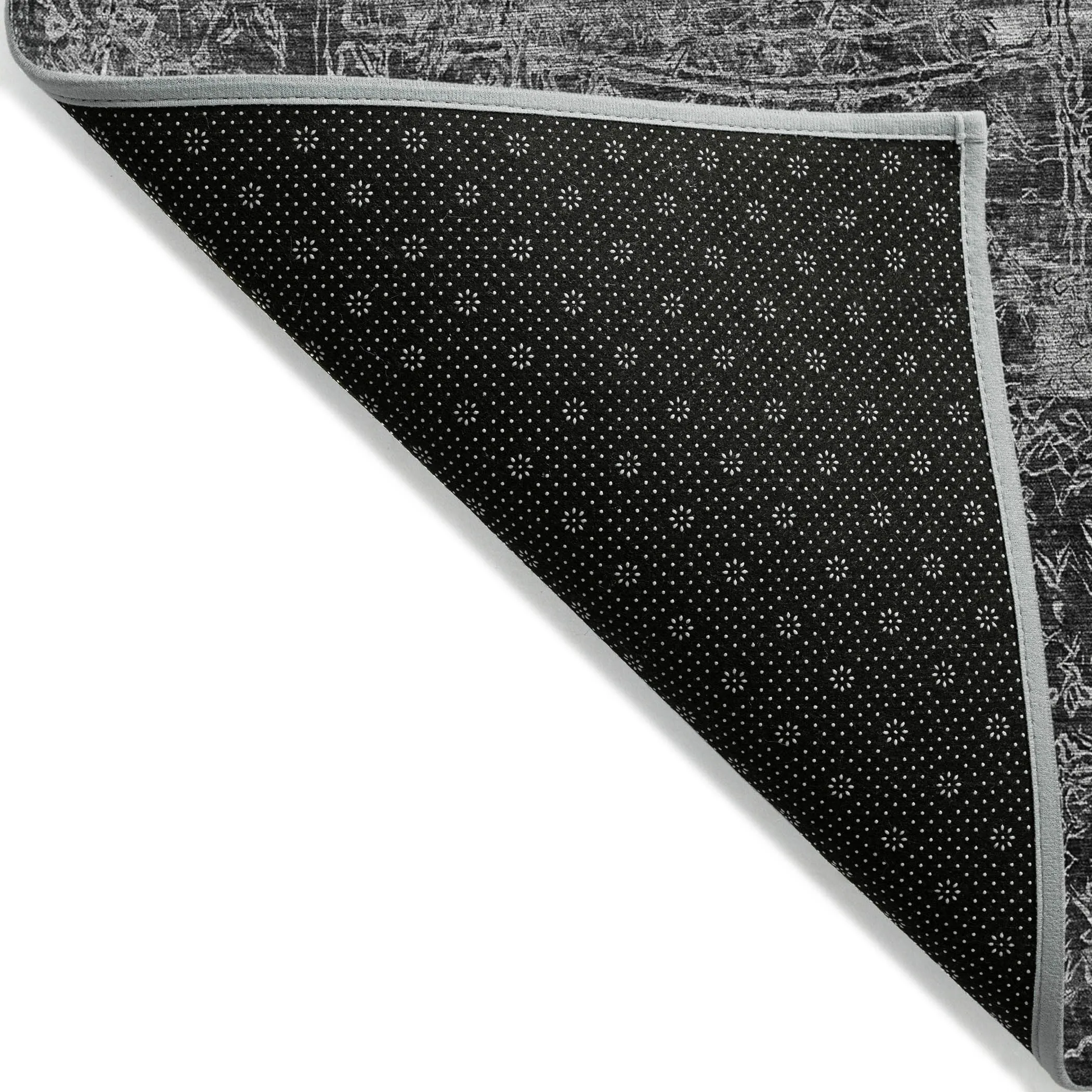 Machine Washable Indoor/ Outdoor Abstract Solid Chantille Rug