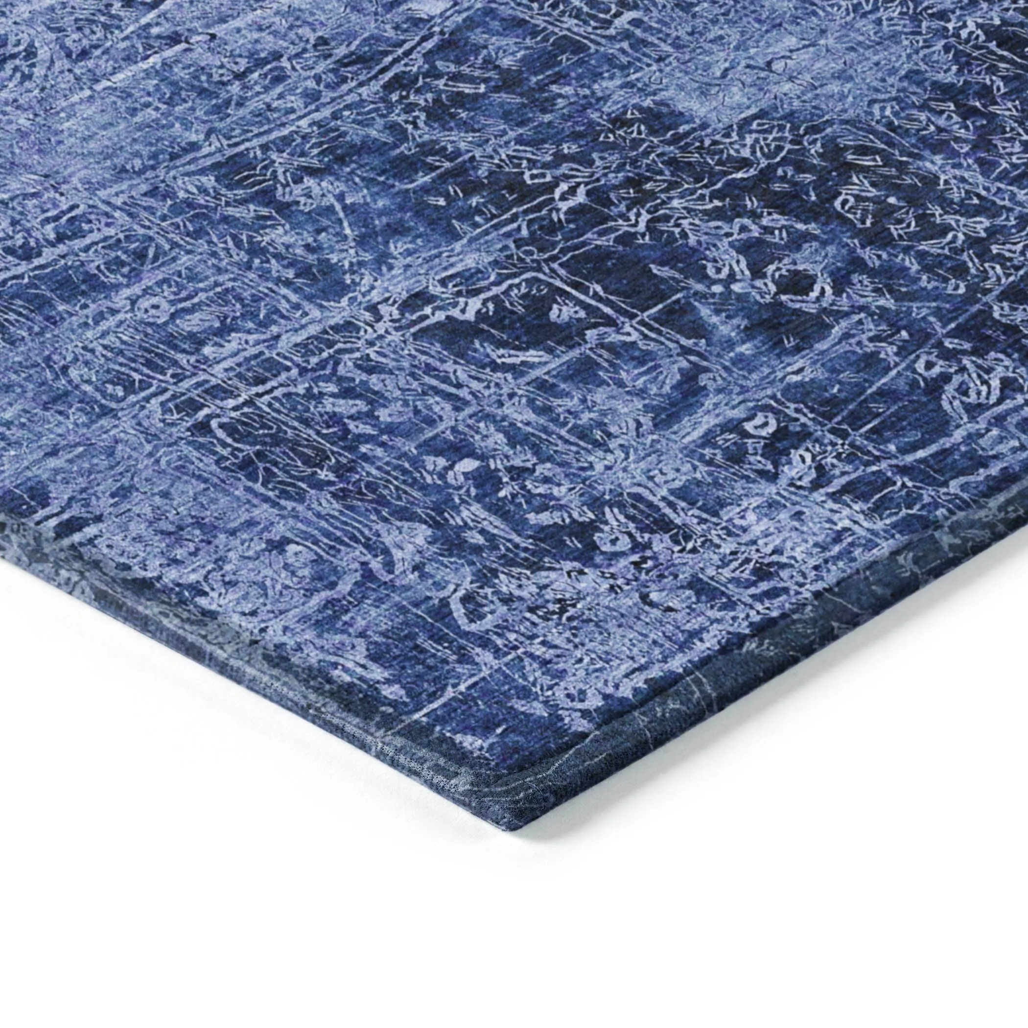Machine Washable Indoor/ Outdoor Abstract Solid Chantille Rug