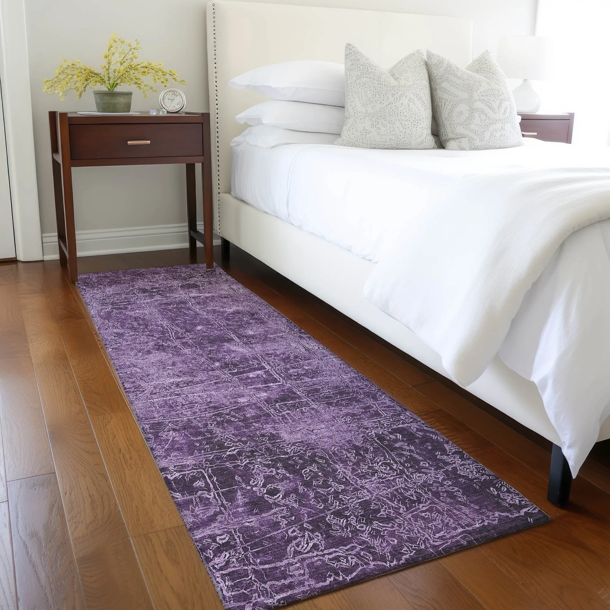 Machine Washable Indoor/ Outdoor Abstract Solid Chantille Rug