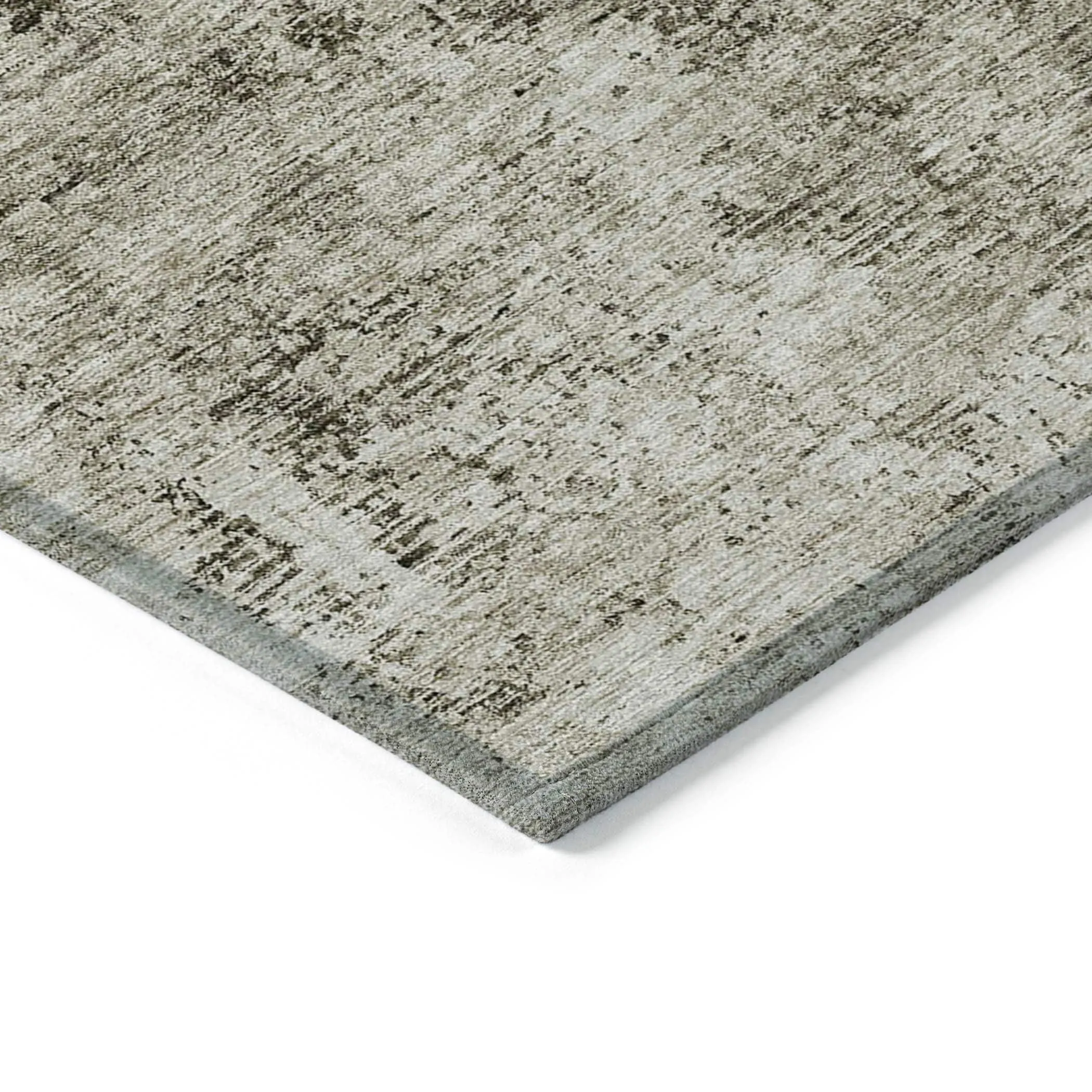 Machine Washable Indoor/ Outdoor Abstract Solid Chantille Rug