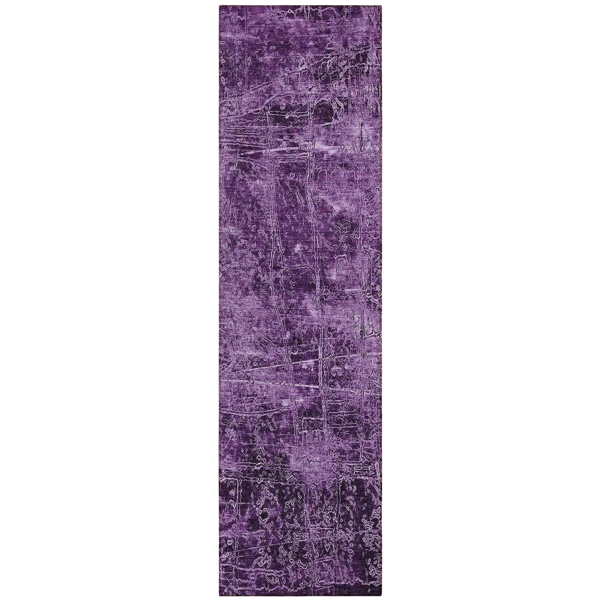 Machine Washable Indoor/ Outdoor Abstract Solid Chantille Rug