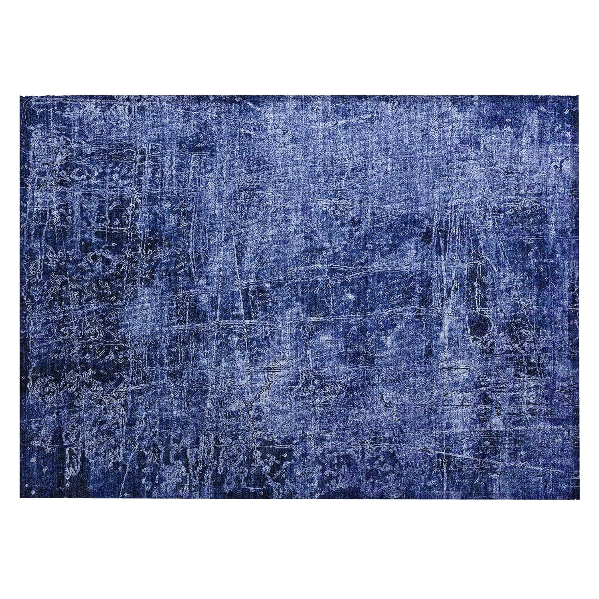 Machine Washable Indoor/ Outdoor Abstract Solid Chantille Rug