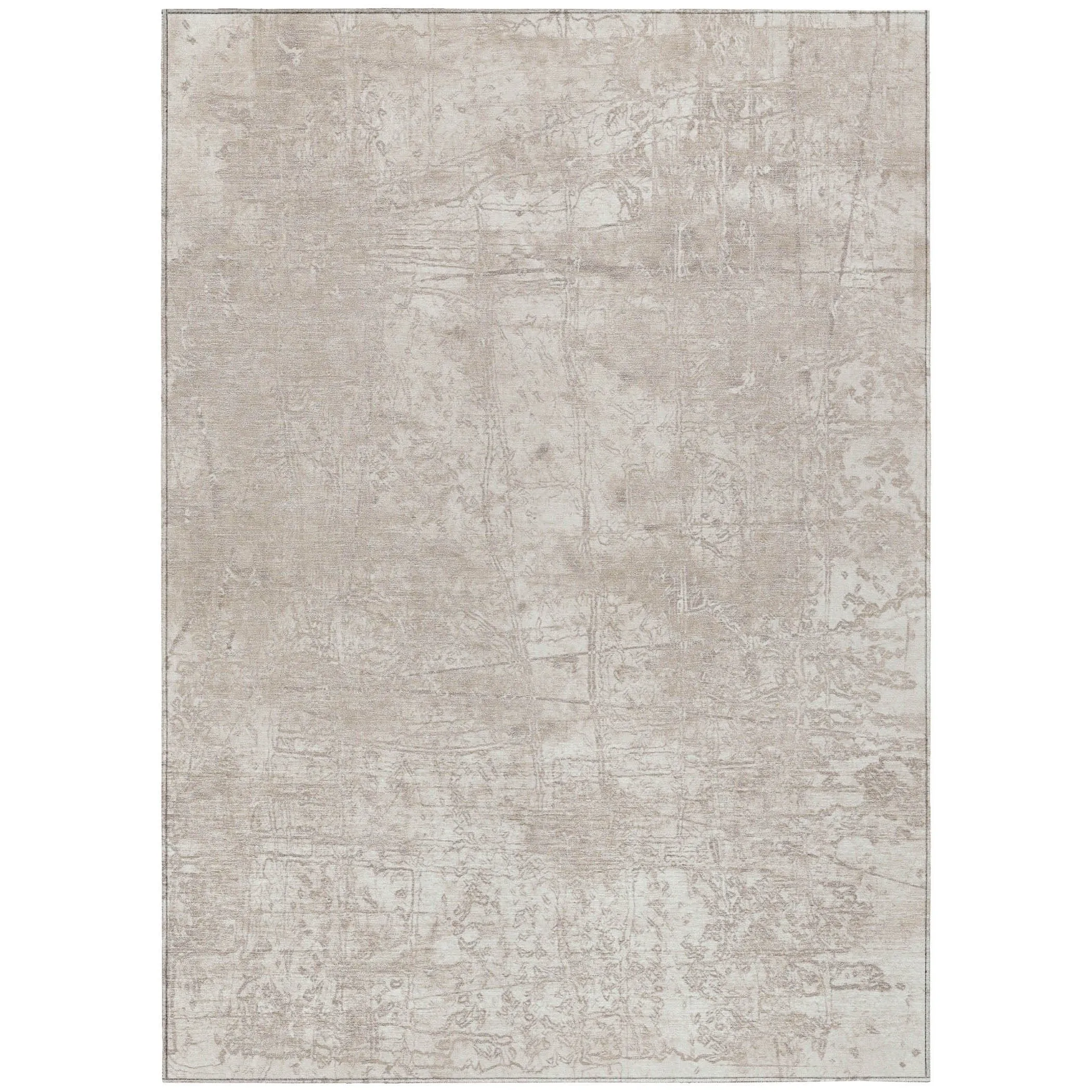 Machine Washable Indoor/ Outdoor Abstract Solid Chantille Rug