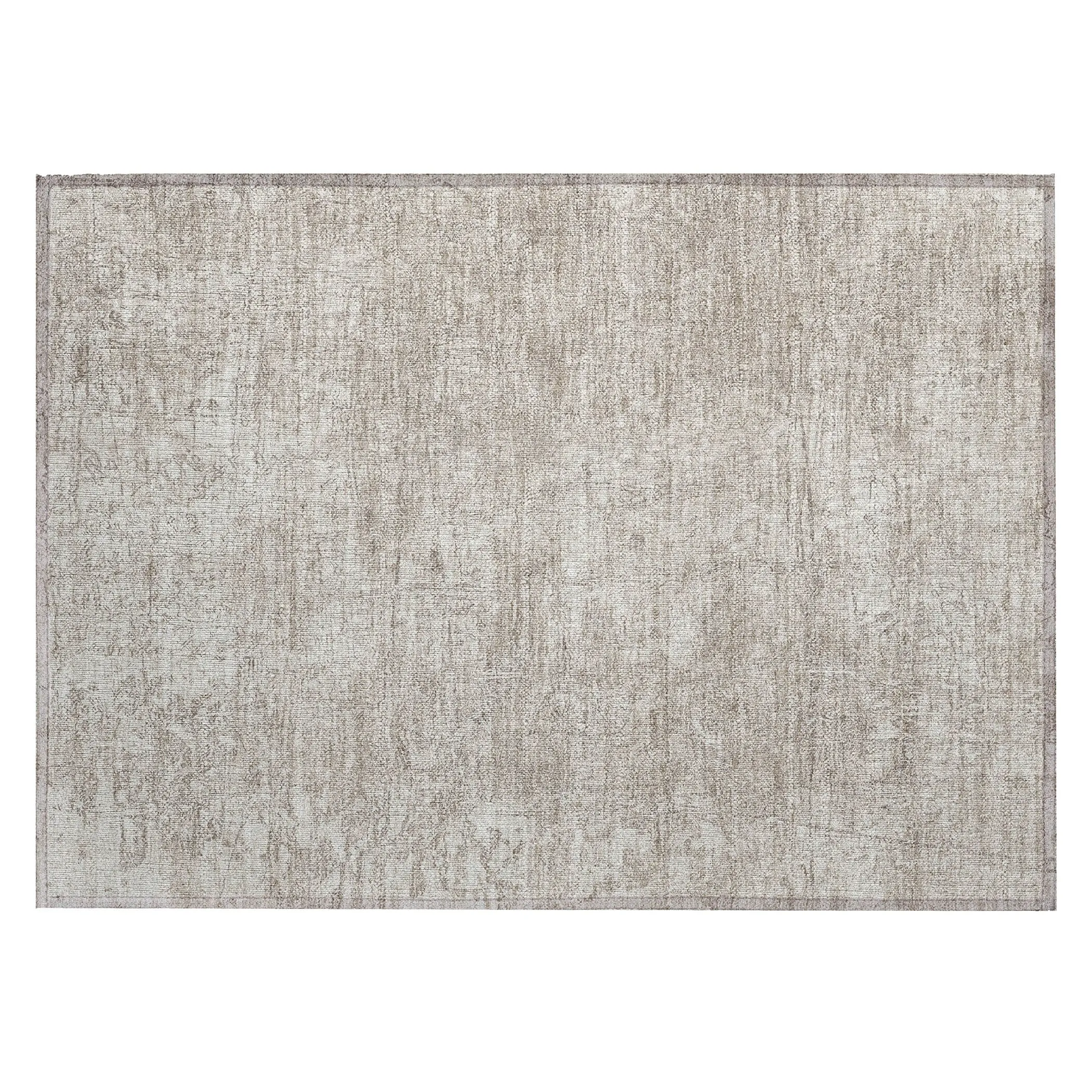 Machine Washable Indoor/ Outdoor Abstract Solid Chantille Rug