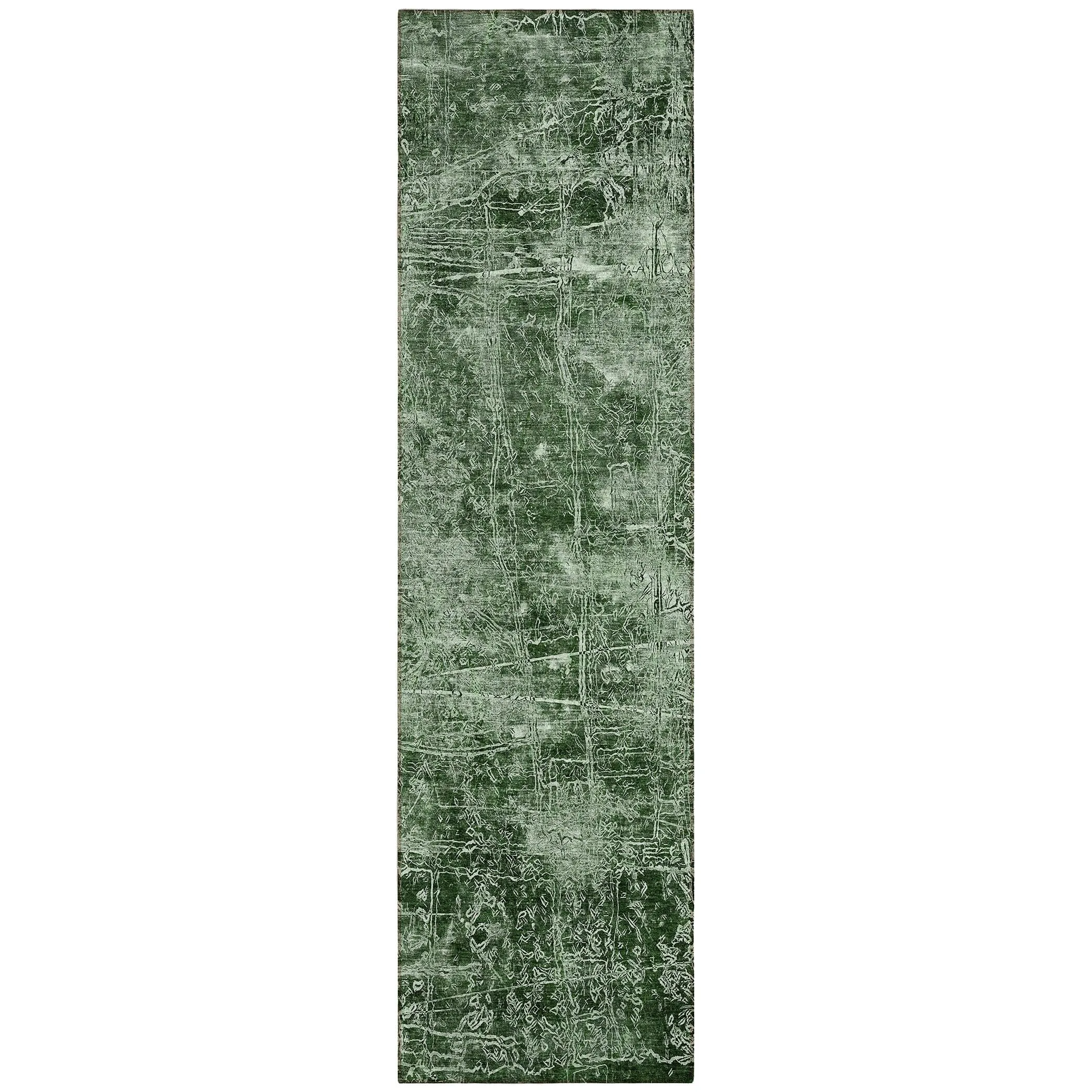 Machine Washable Indoor/ Outdoor Abstract Solid Chantille Rug