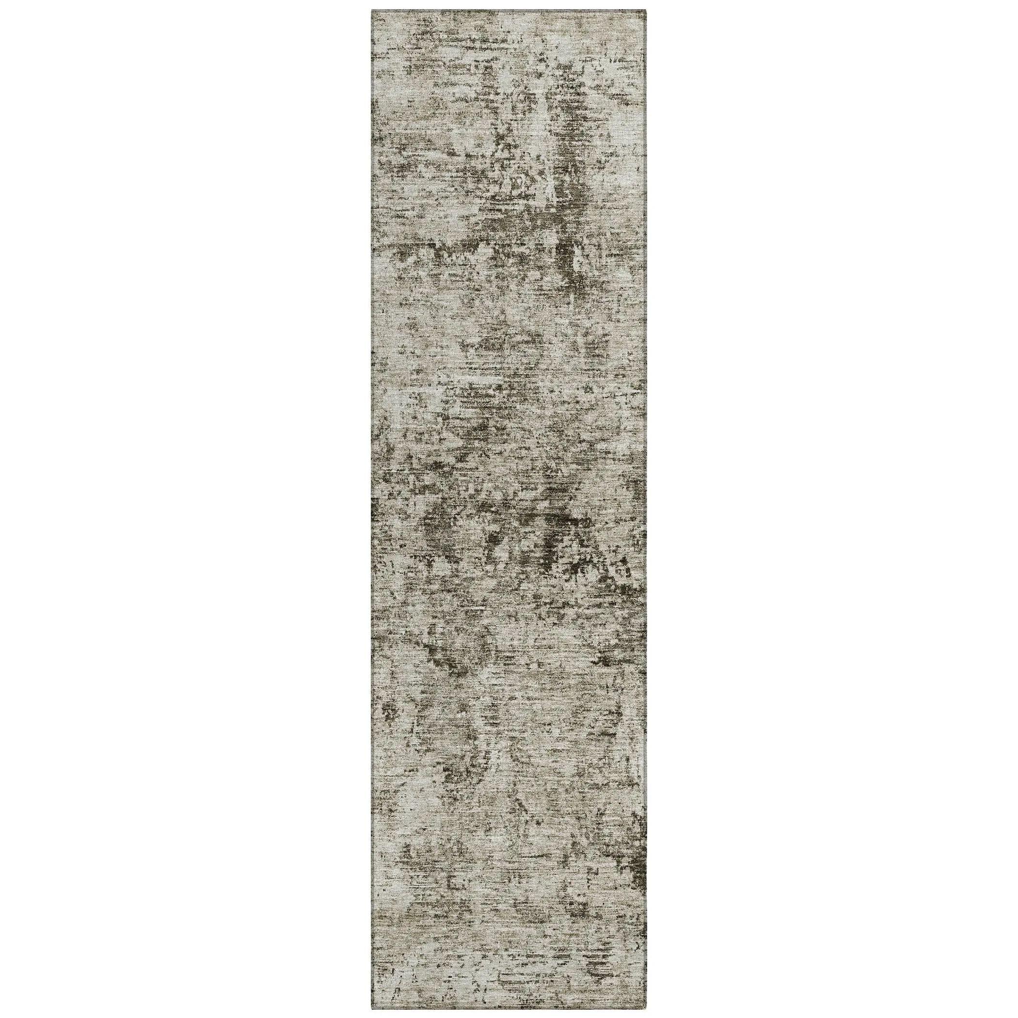 Machine Washable Indoor/ Outdoor Abstract Solid Chantille Rug