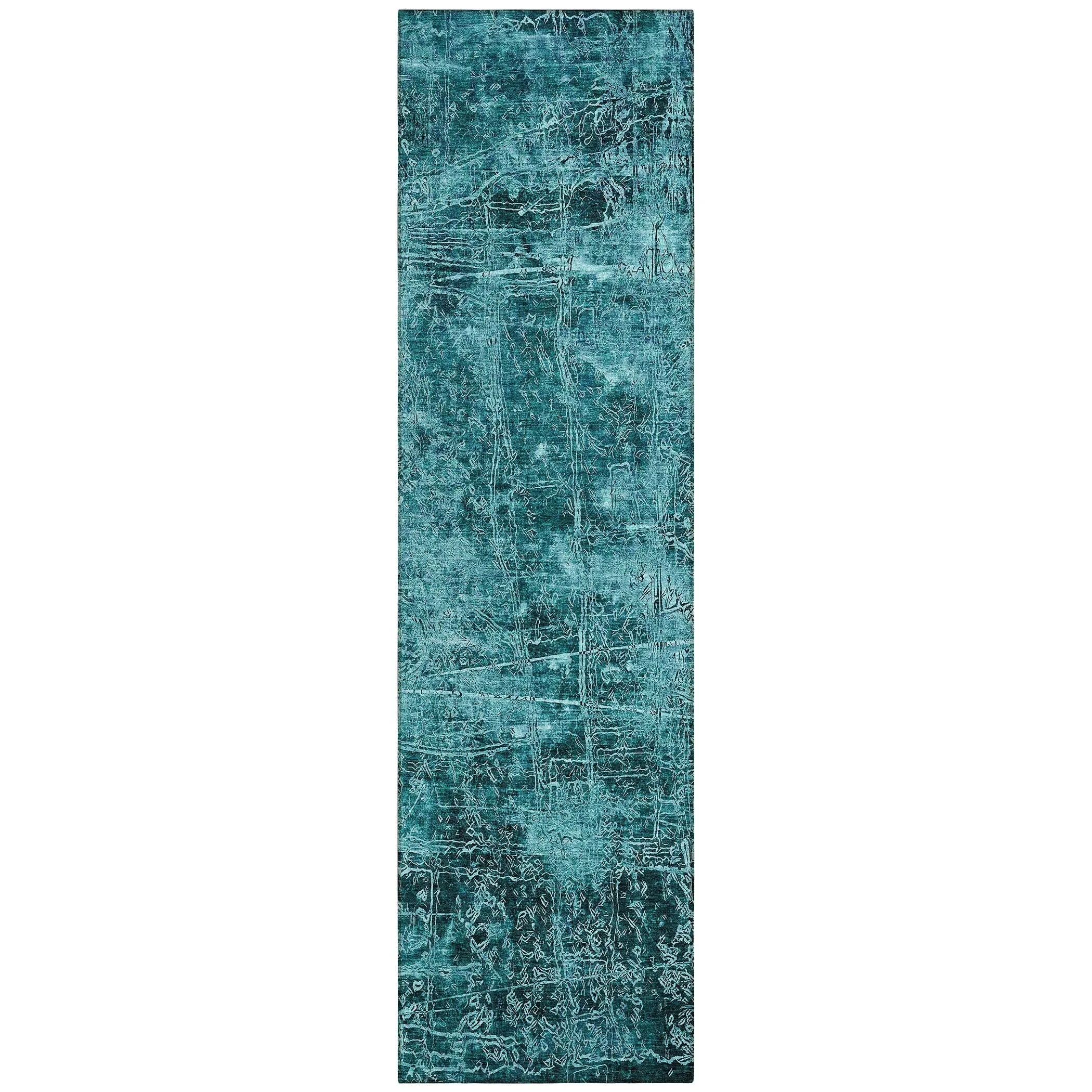 Machine Washable Indoor/ Outdoor Abstract Solid Chantille Rug