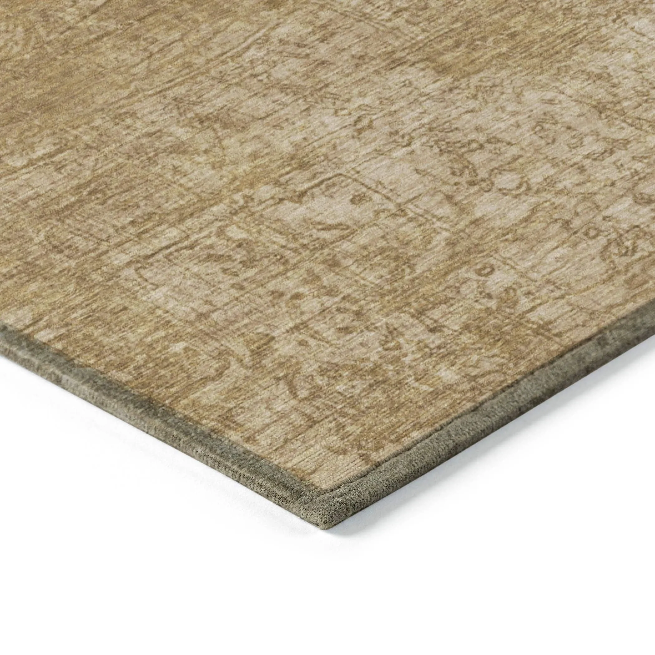 Machine Washable Indoor/ Outdoor Abstract Solid Chantille Rug