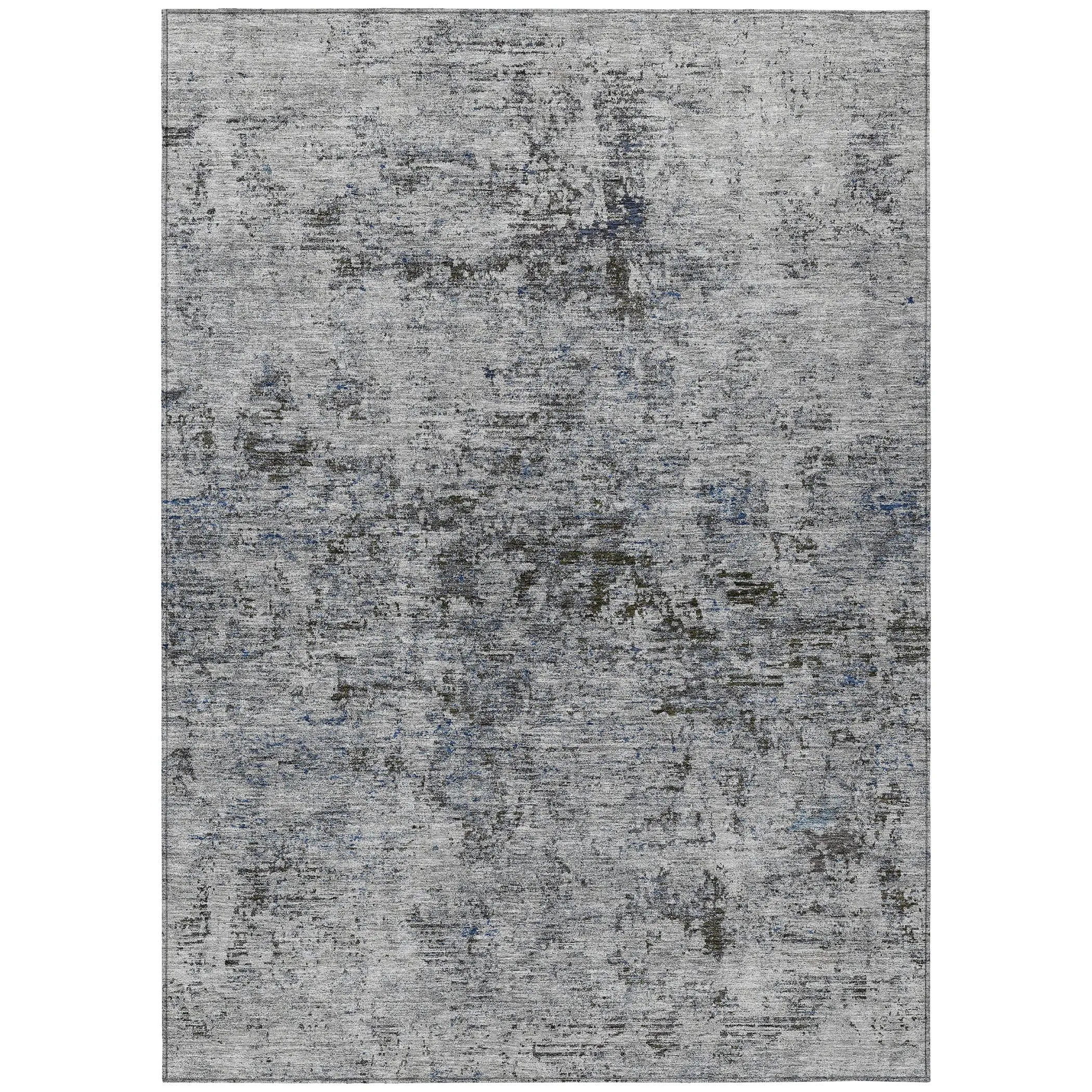Machine Washable Indoor/ Outdoor Abstract Solid Chantille Rug