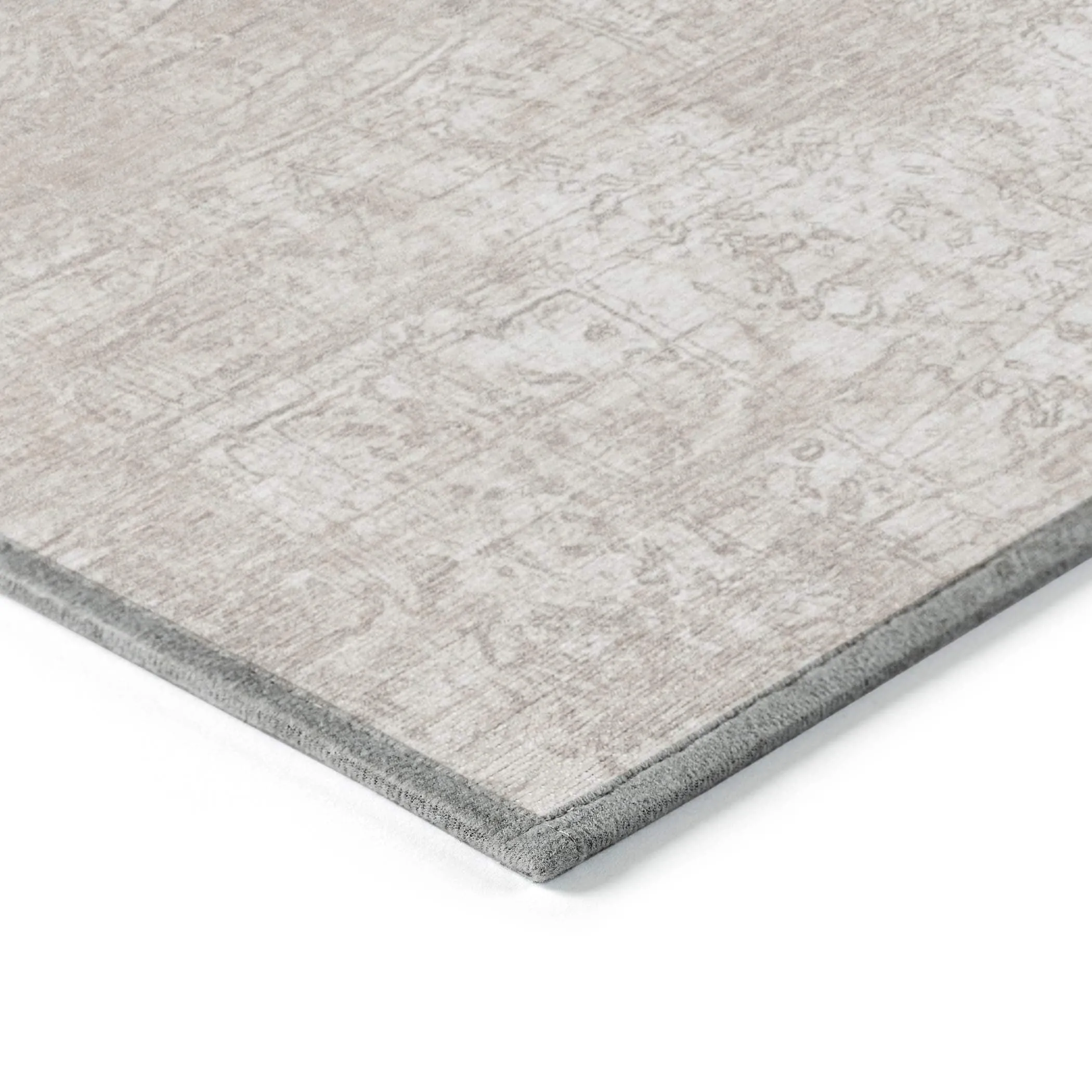 Machine Washable Indoor/ Outdoor Abstract Solid Chantille Rug