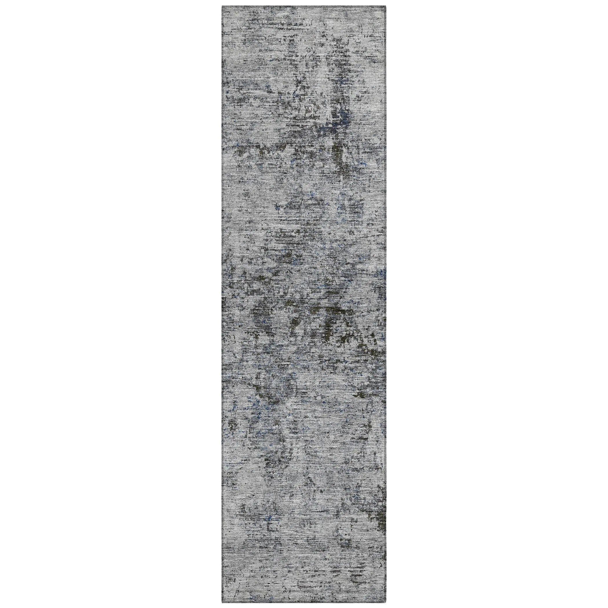Machine Washable Indoor/ Outdoor Abstract Solid Chantille Rug