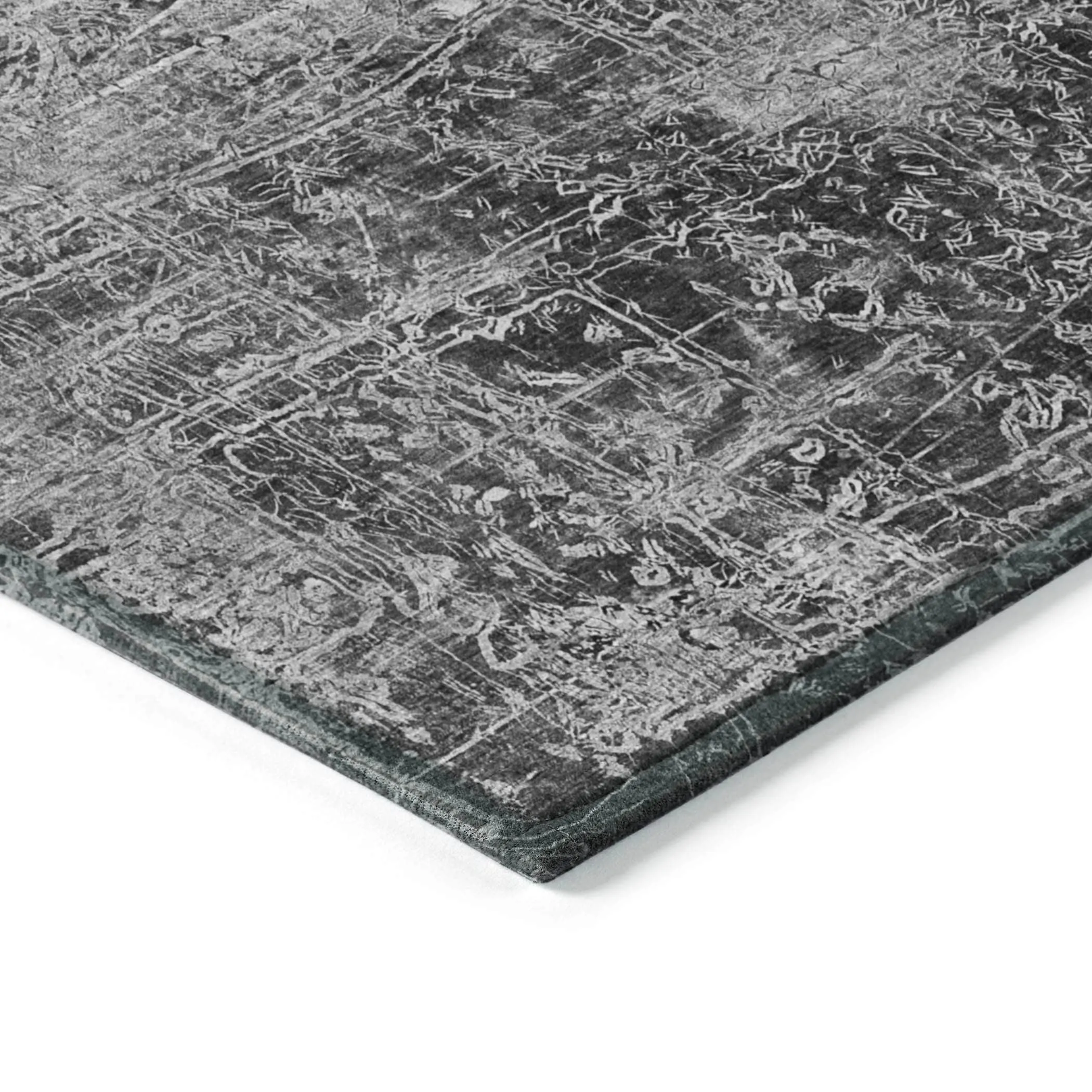 Machine Washable Indoor/ Outdoor Abstract Solid Chantille Rug