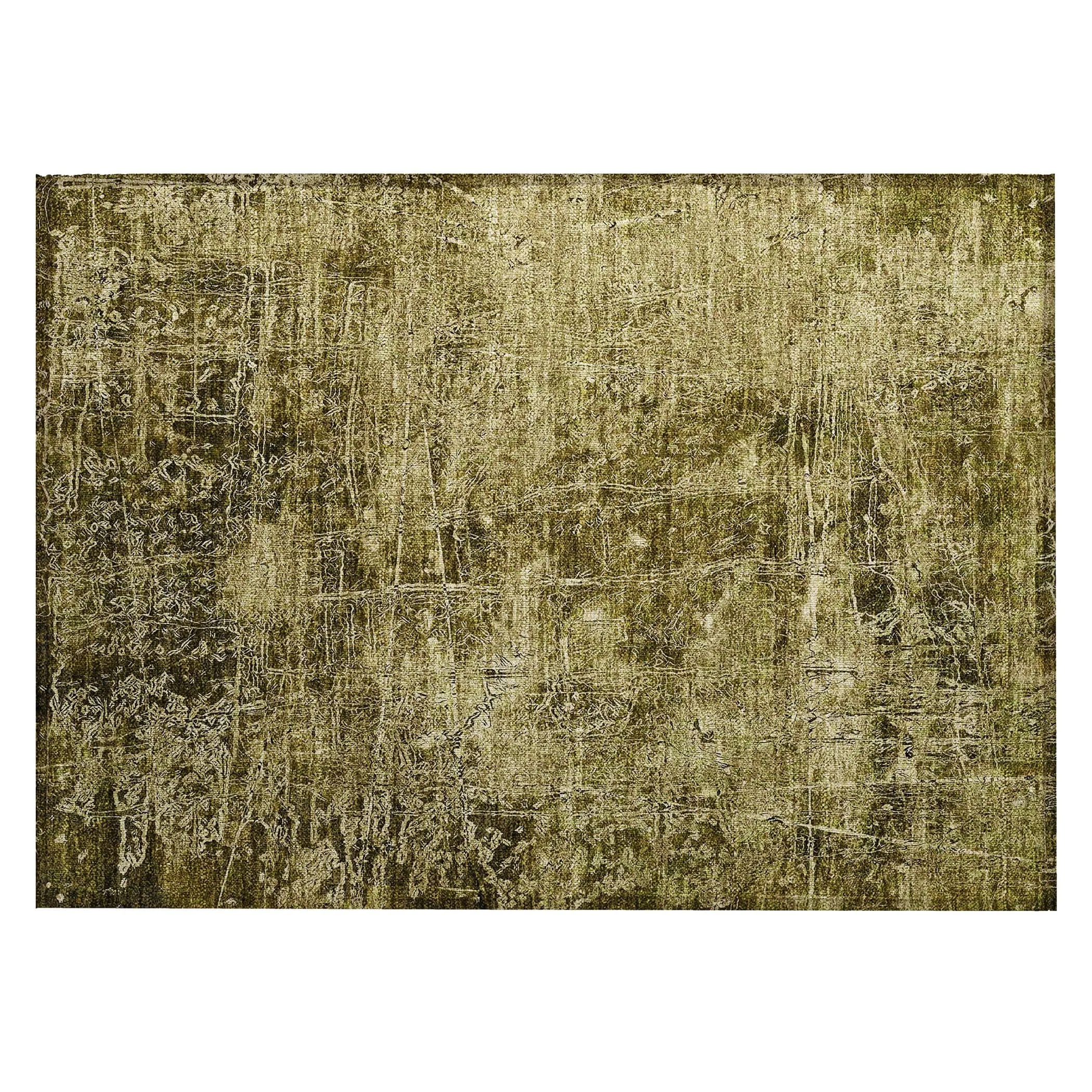 Machine Washable Indoor/ Outdoor Abstract Solid Chantille Rug
