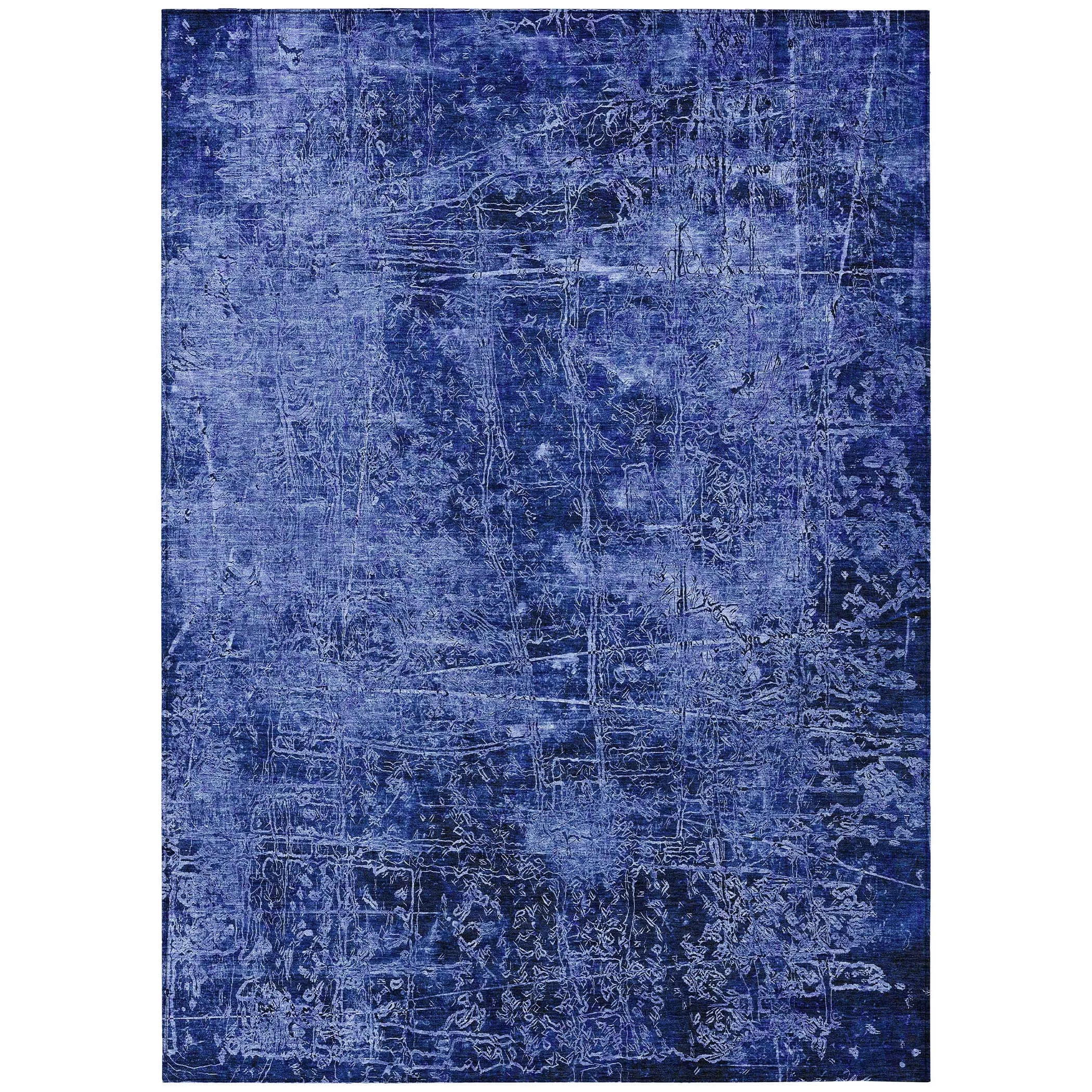 Machine Washable Indoor/ Outdoor Abstract Solid Chantille Rug