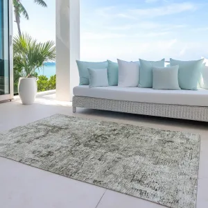Machine Washable Indoor/ Outdoor Abstract Solid Chantille Rug
