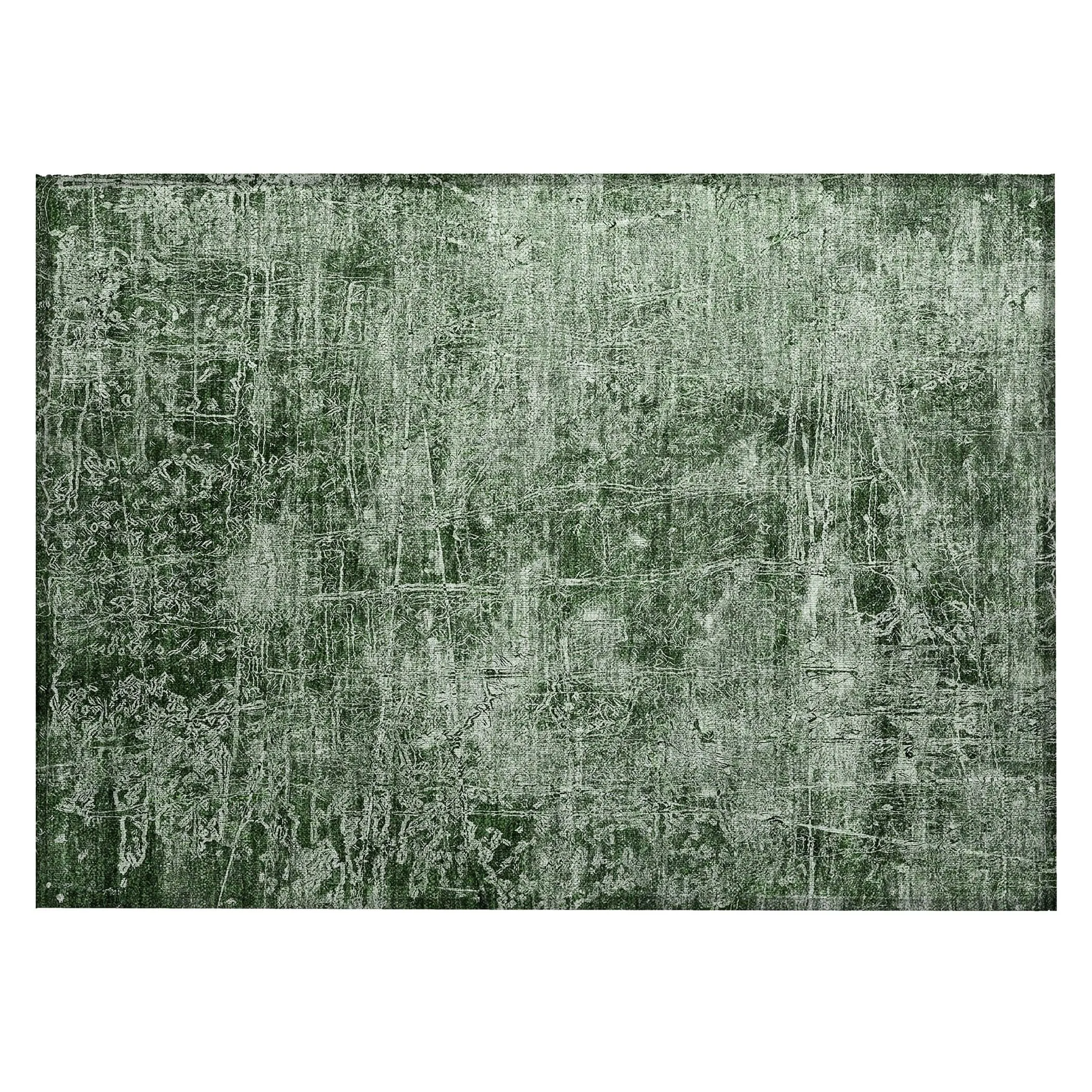 Machine Washable Indoor/ Outdoor Abstract Solid Chantille Rug