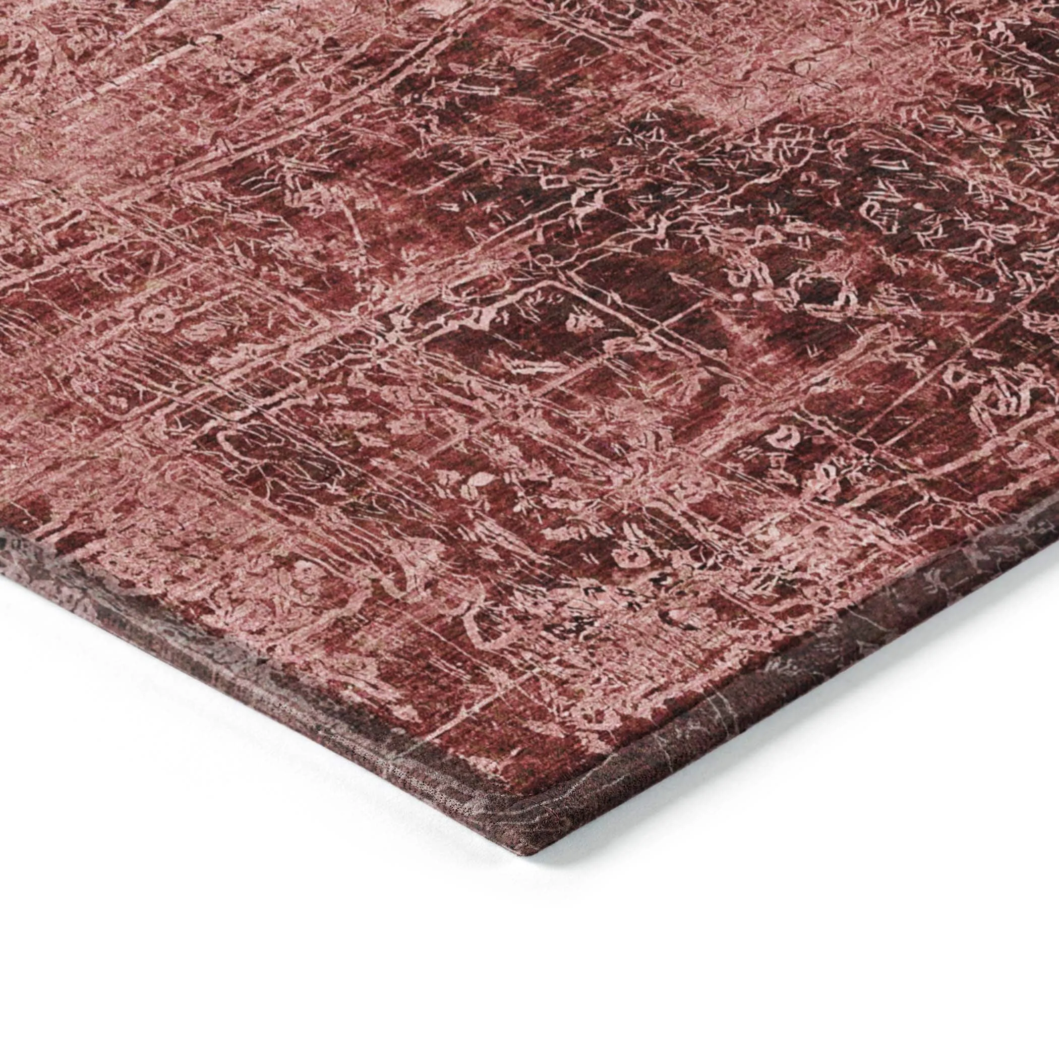 Machine Washable Indoor/ Outdoor Abstract Solid Chantille Rug