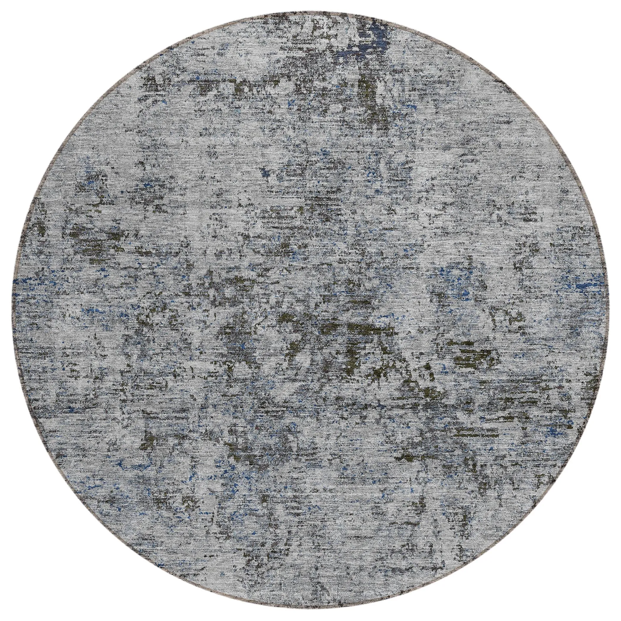 Machine Washable Indoor/ Outdoor Abstract Solid Chantille Rug