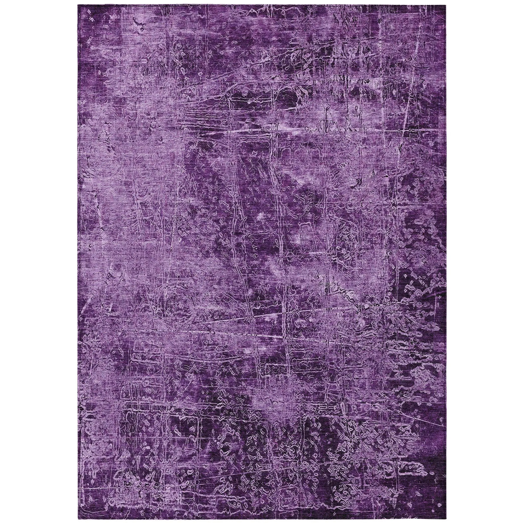 Machine Washable Indoor/ Outdoor Abstract Solid Chantille Rug