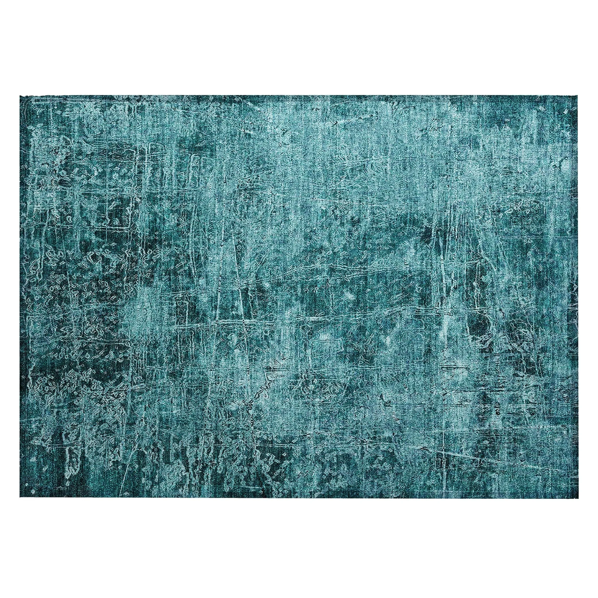 Machine Washable Indoor/ Outdoor Abstract Solid Chantille Rug