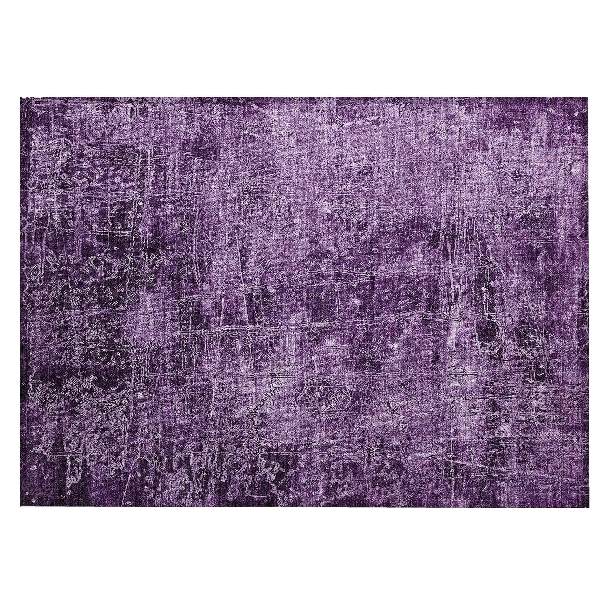 Machine Washable Indoor/ Outdoor Abstract Solid Chantille Rug