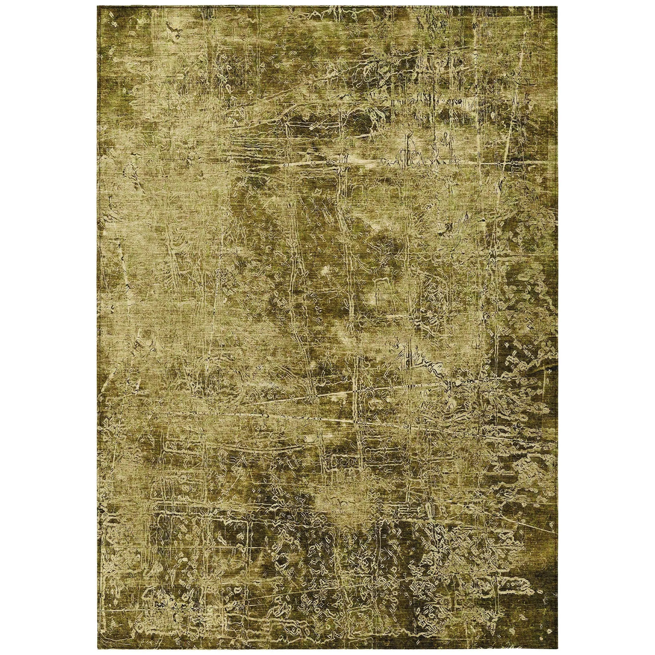 Machine Washable Indoor/ Outdoor Abstract Solid Chantille Rug