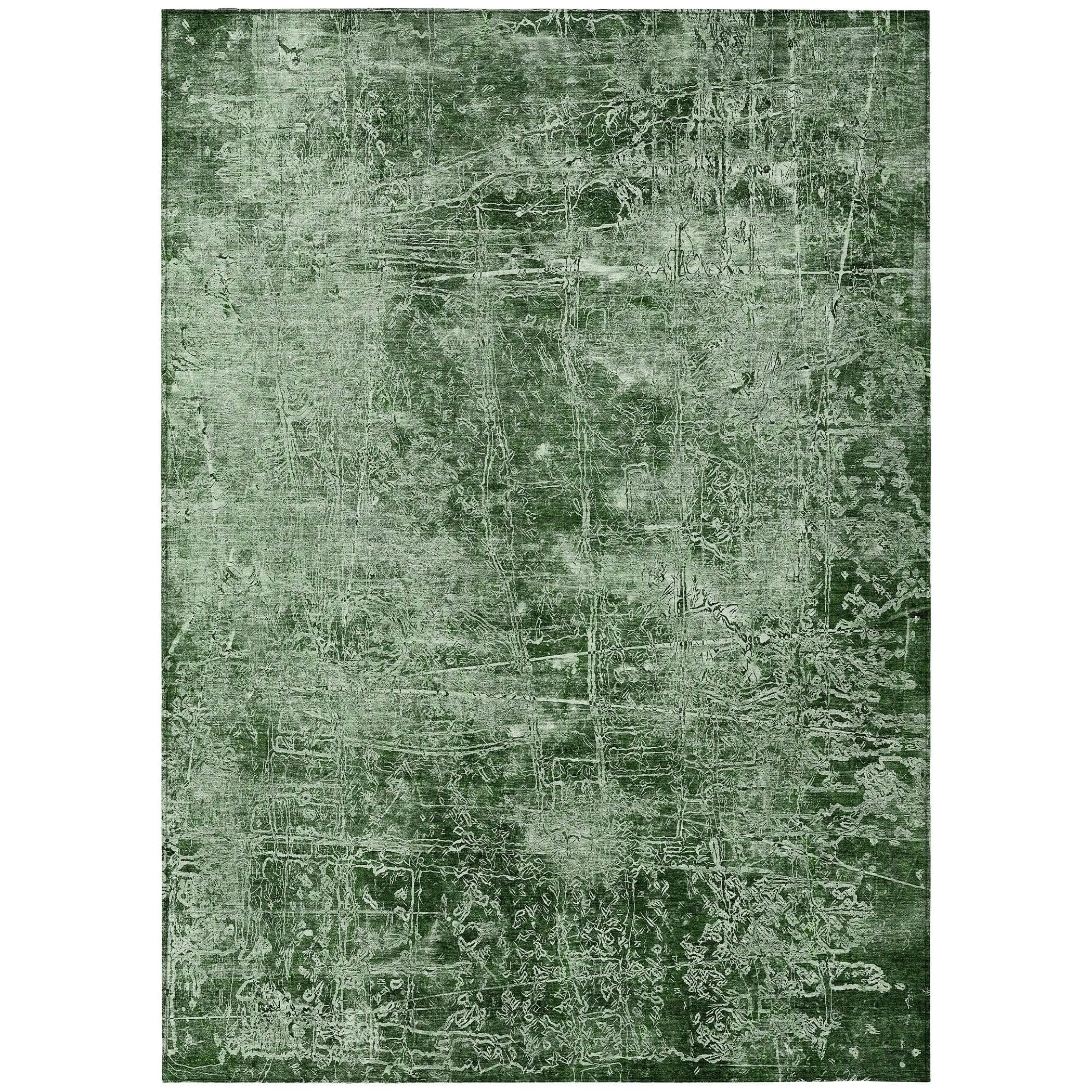 Machine Washable Indoor/ Outdoor Abstract Solid Chantille Rug