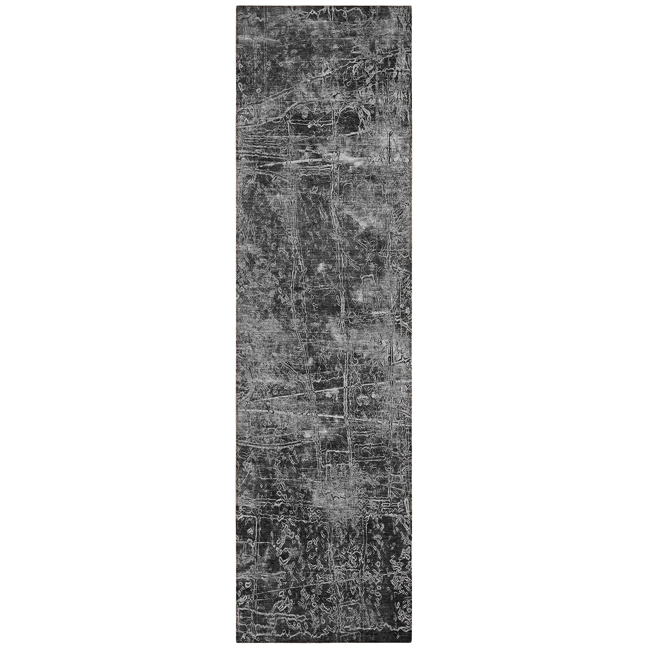 Machine Washable Indoor/ Outdoor Abstract Solid Chantille Rug