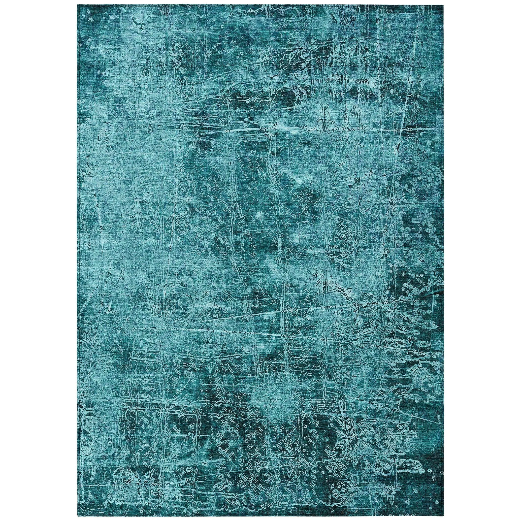 Machine Washable Indoor/ Outdoor Abstract Solid Chantille Rug