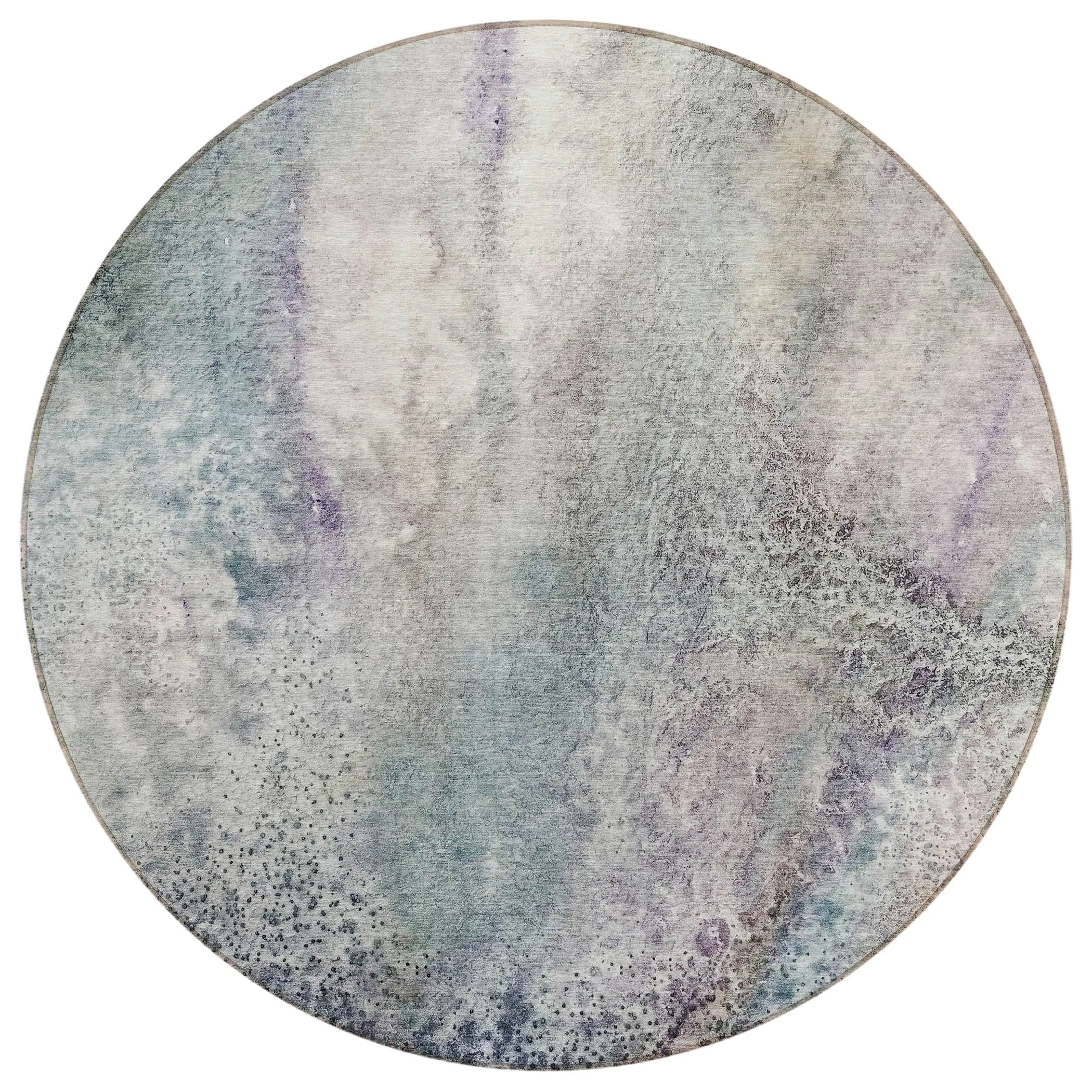 Machine Washable Indoor/ Outdoor Abstract Watercolor Chantille Rug