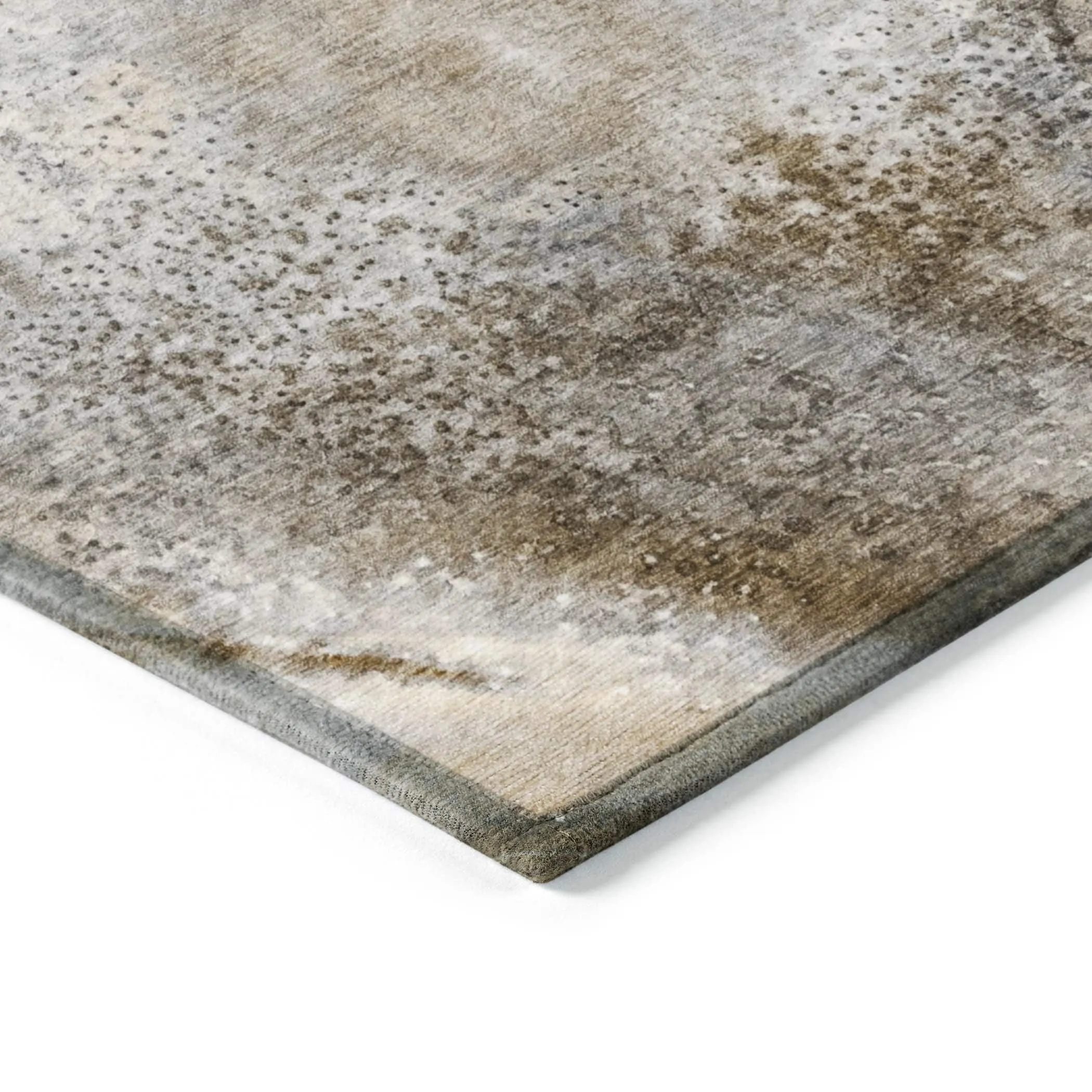 Machine Washable Indoor/ Outdoor Abstract Watercolor Chantille Rug