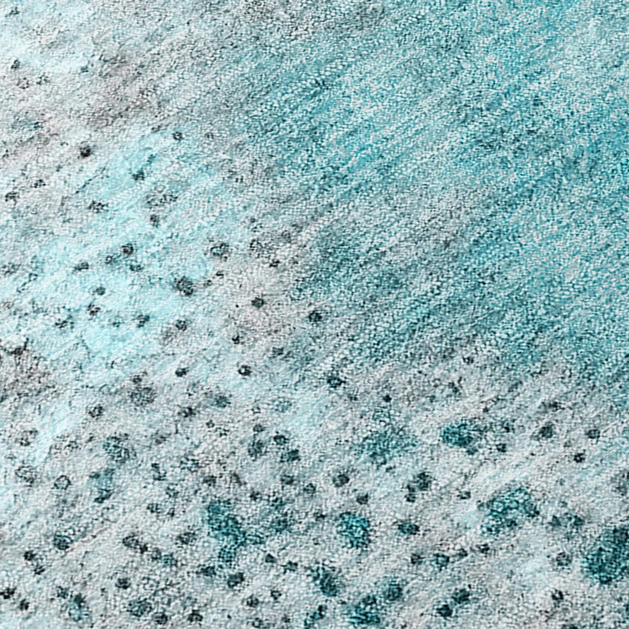 Machine Washable Indoor/ Outdoor Abstract Watercolor Chantille Rug
