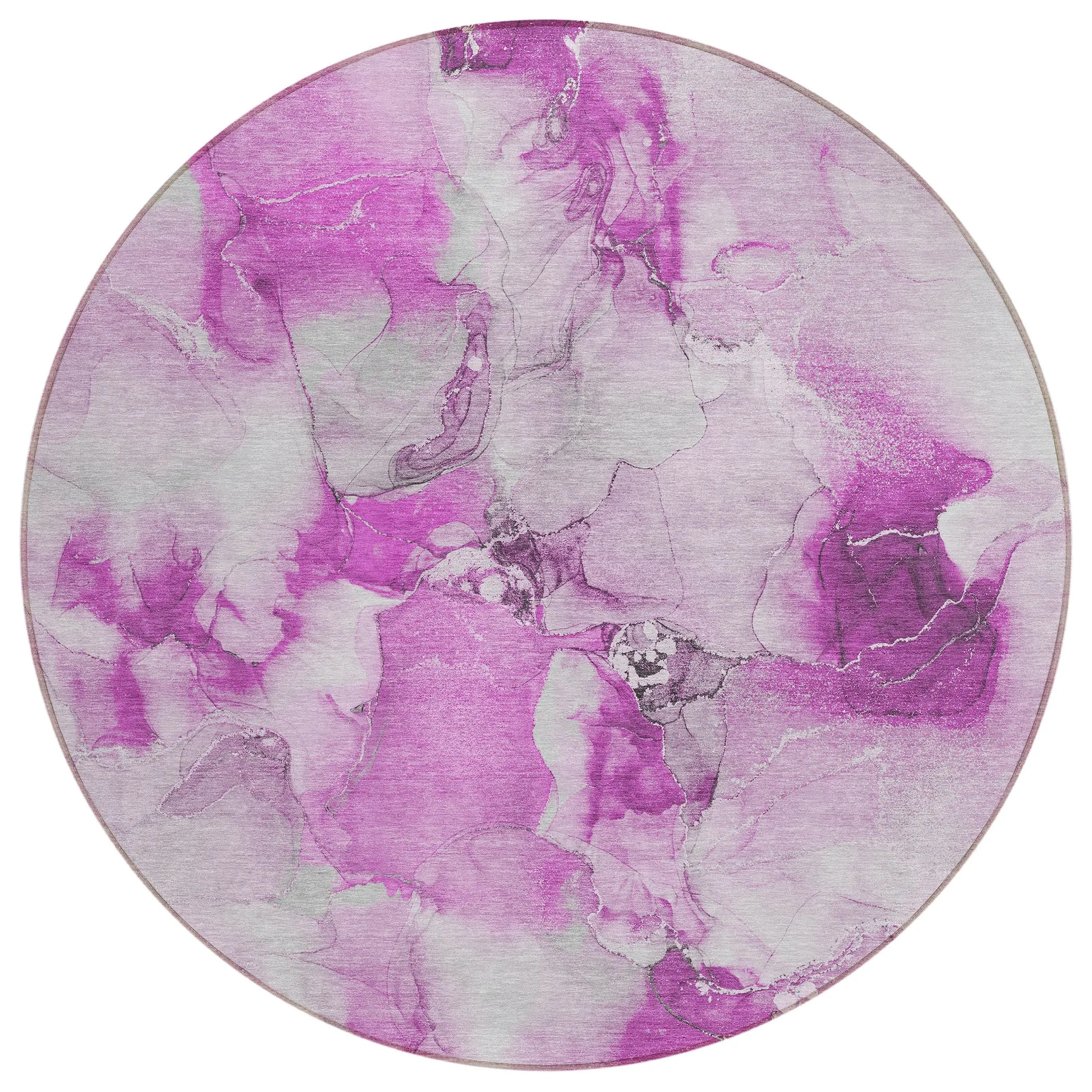 Machine Washable Indoor/ Outdoor Abstract Watercolor Chantille Rug