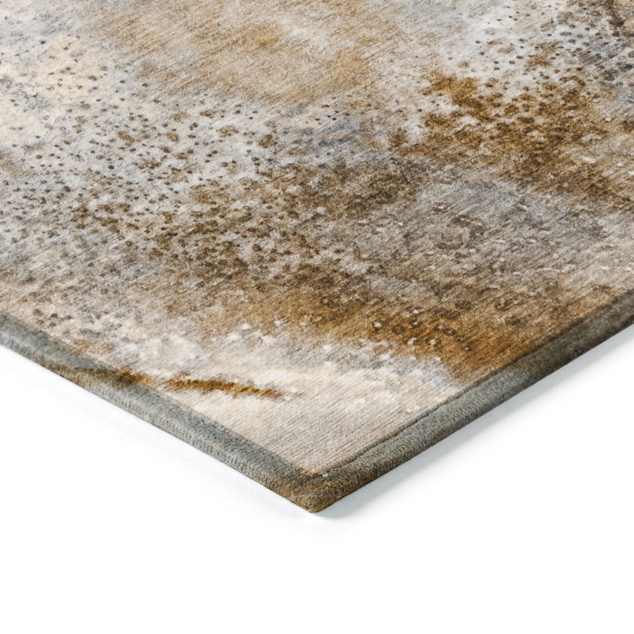 Machine Washable Indoor/ Outdoor Abstract Watercolor Chantille Rug